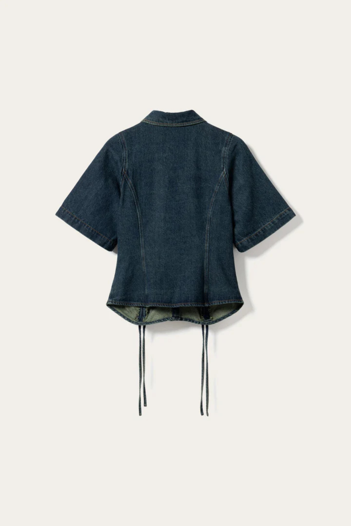 MICAIAH SS BLOUSE - VINTAGE BLUE WASH