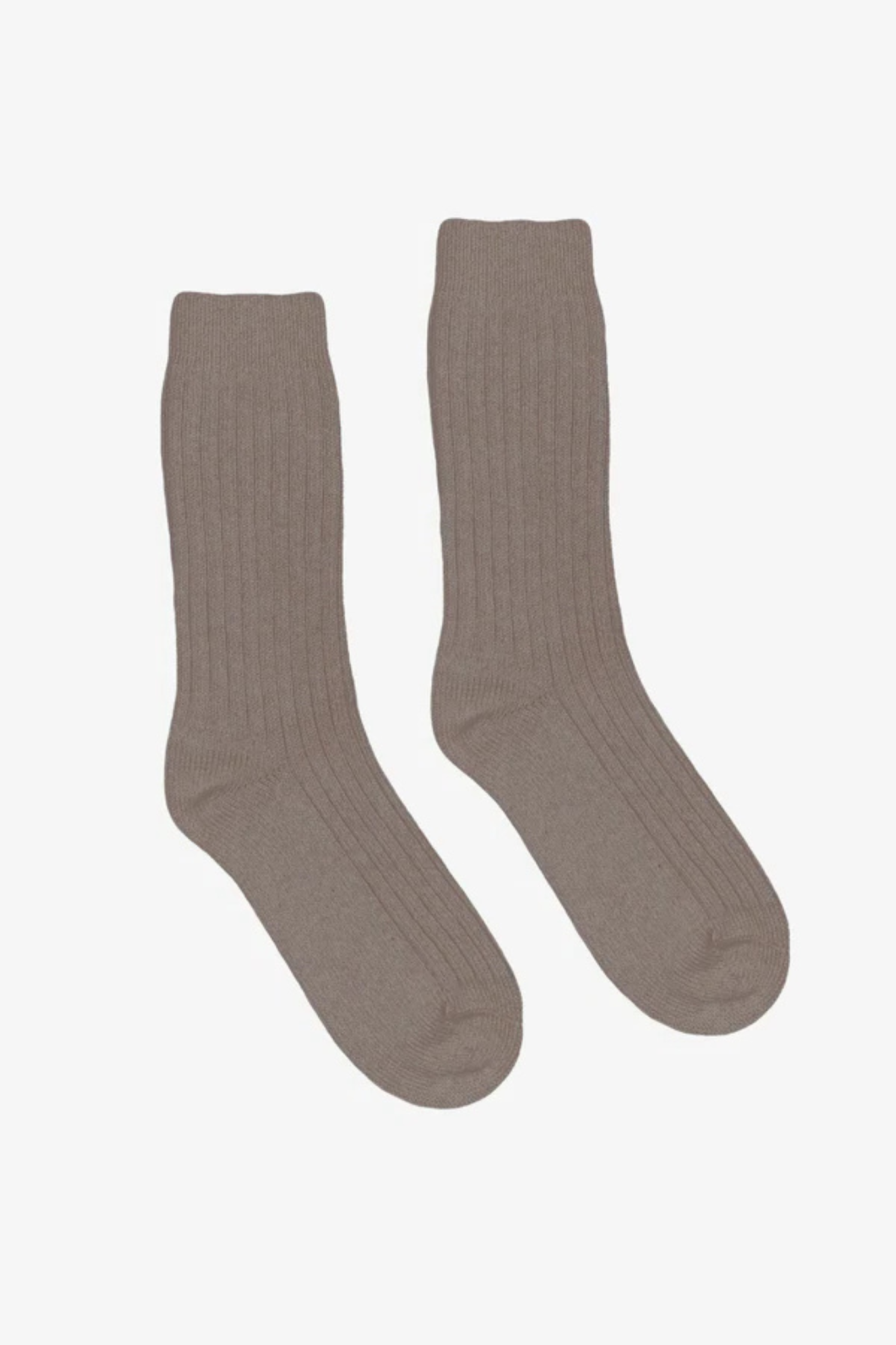 MERINO WOOL BLEND SOCK - WARM TAUPE