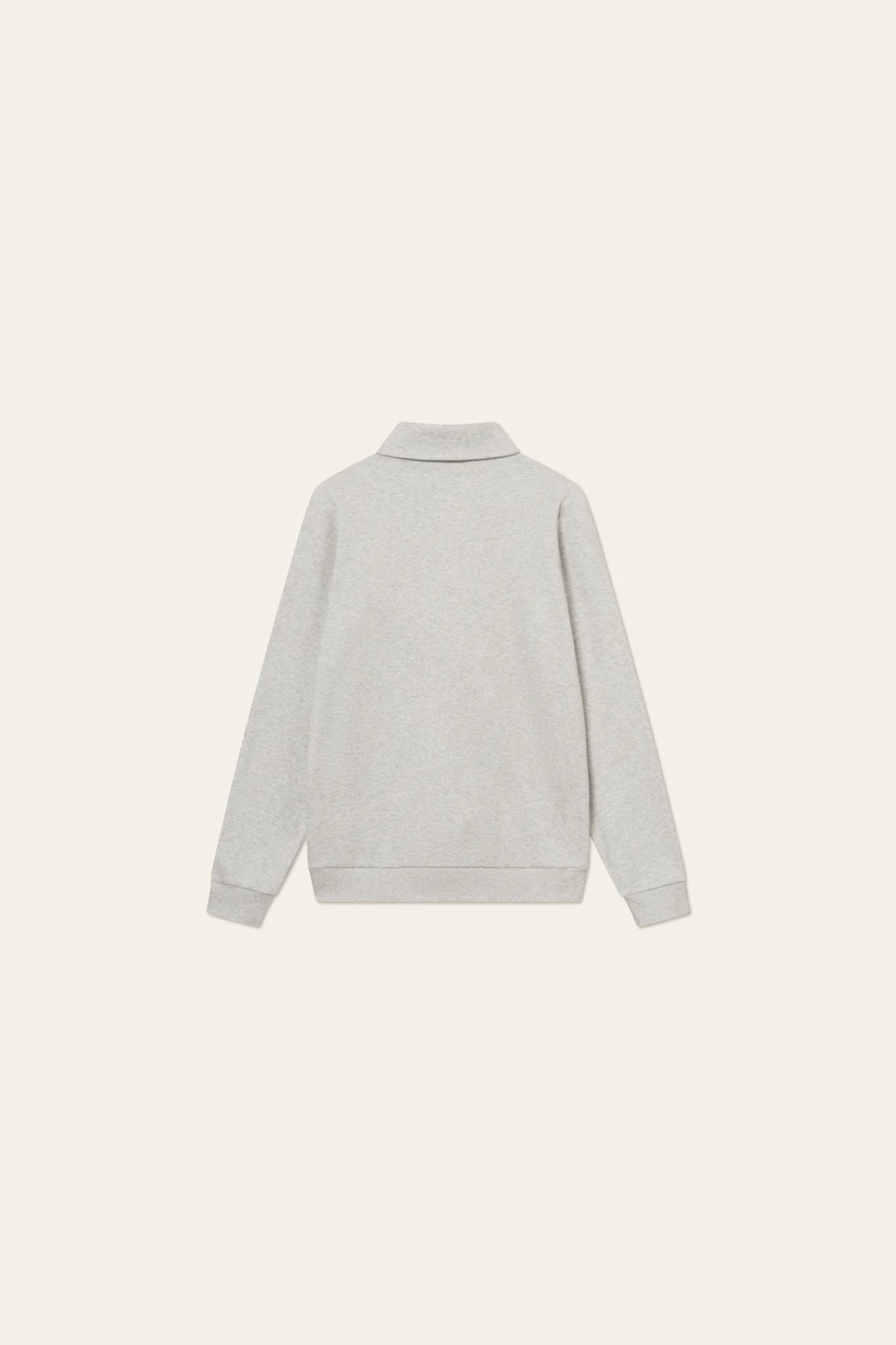 BEN POLO PIQUE SWEATSHIRT - SNOW MELANGE