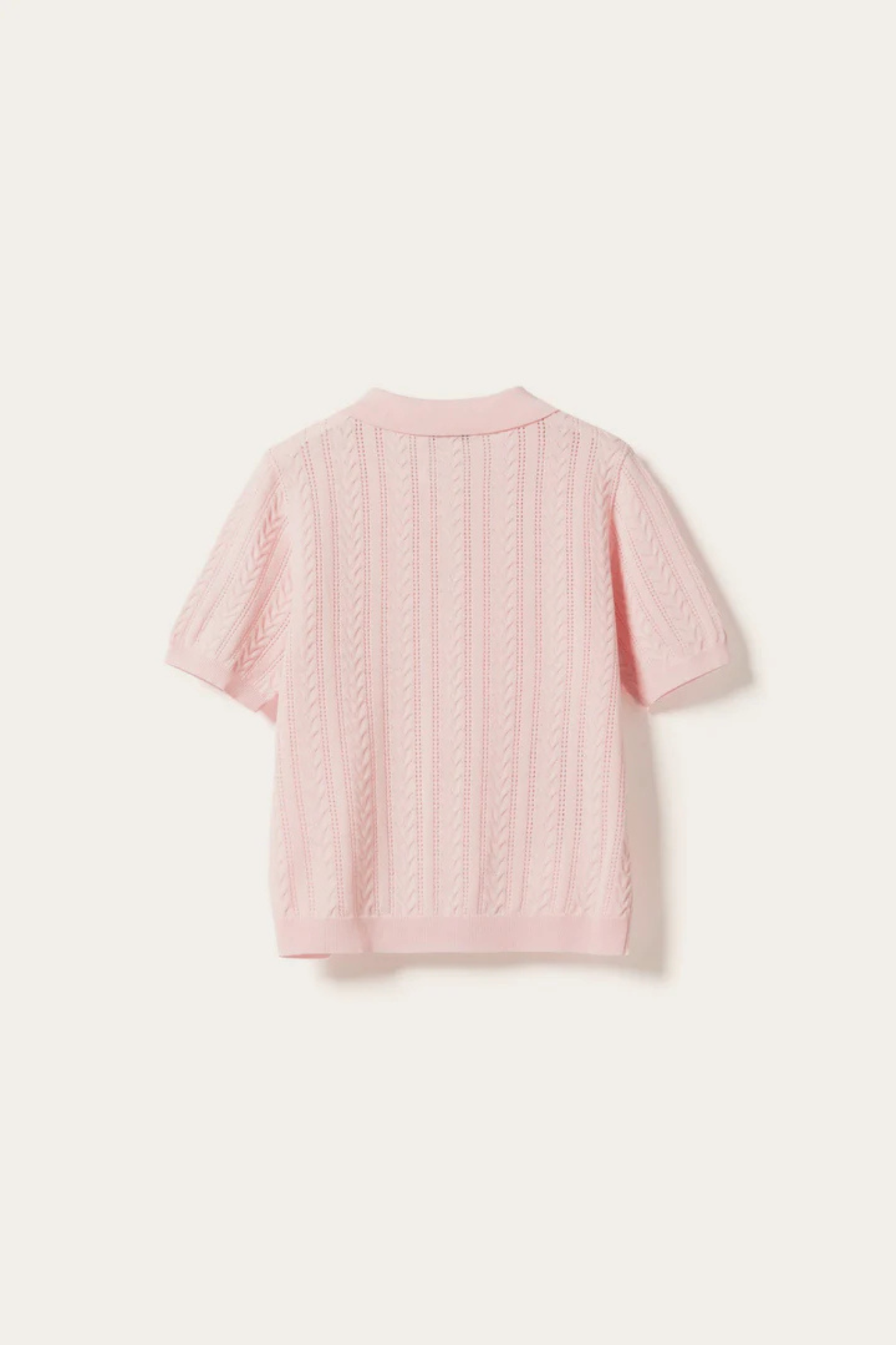 MECCA KNIT POLO - BABY PINK