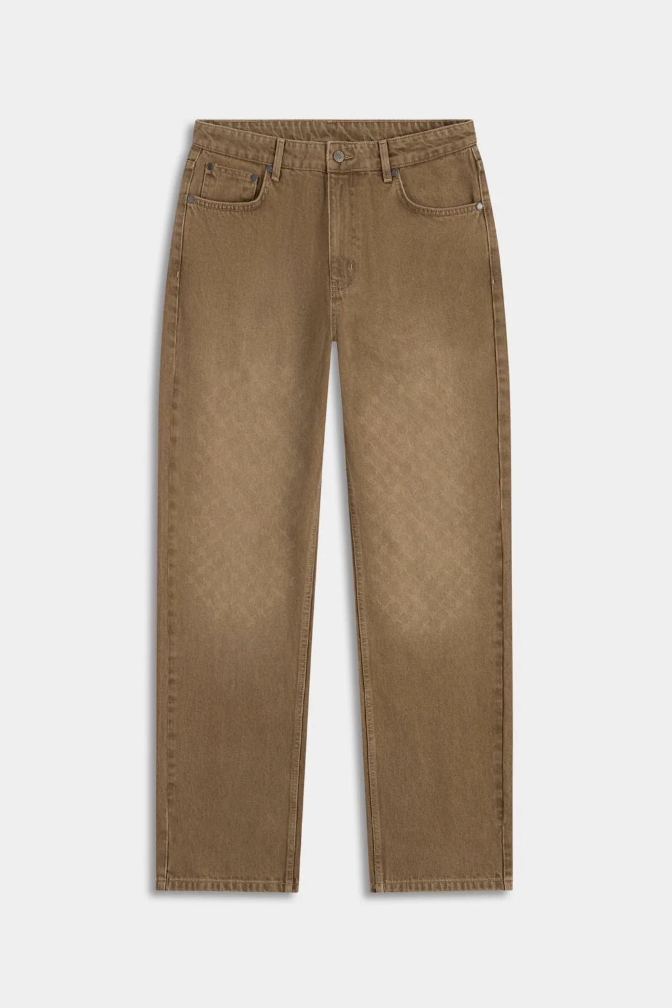 FADED MONOGRAM AMBA JEANS - BEIGE