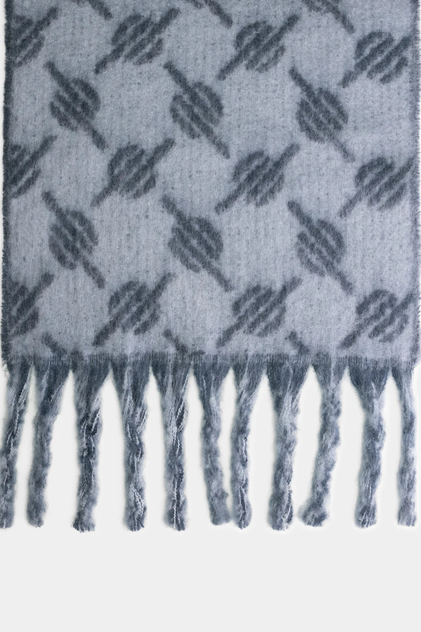 RIYO MONOGRAM SCARF - SKY CAPTAIN BLUE
