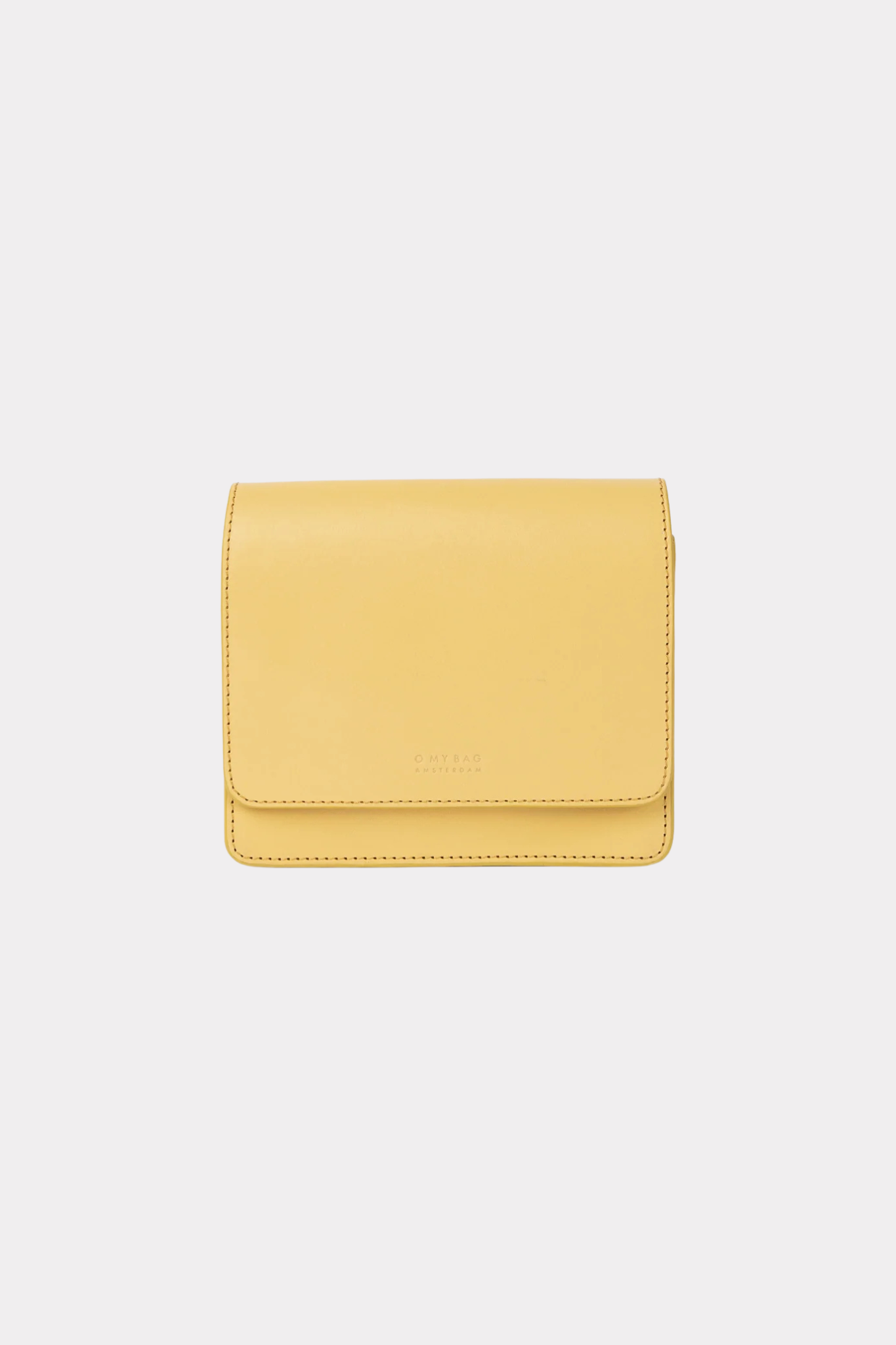 O MY BAG audrey mini bag in butter yellow leather. Front view