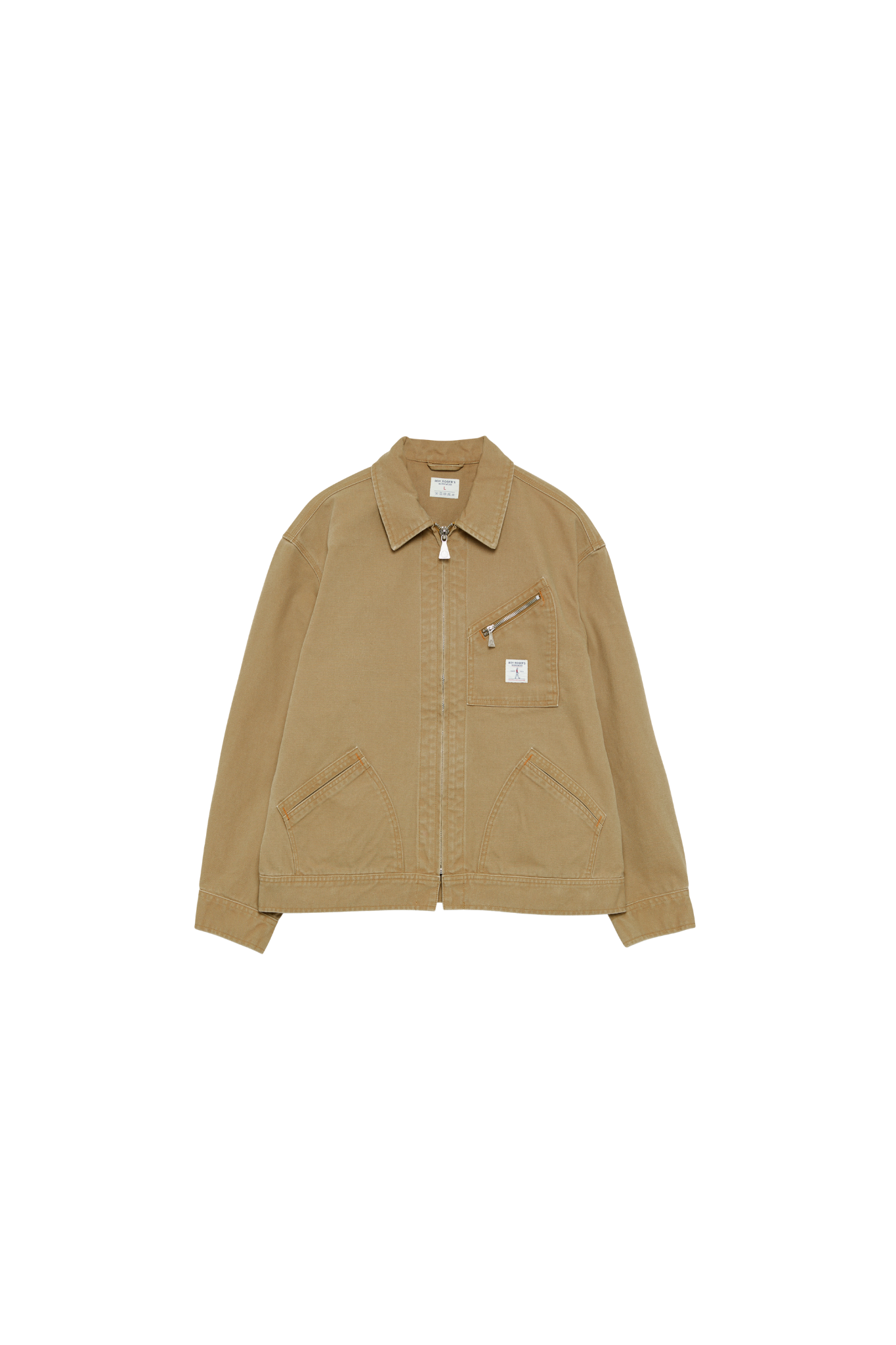 WORK SHORT CANVAS JACKET - BEIGE