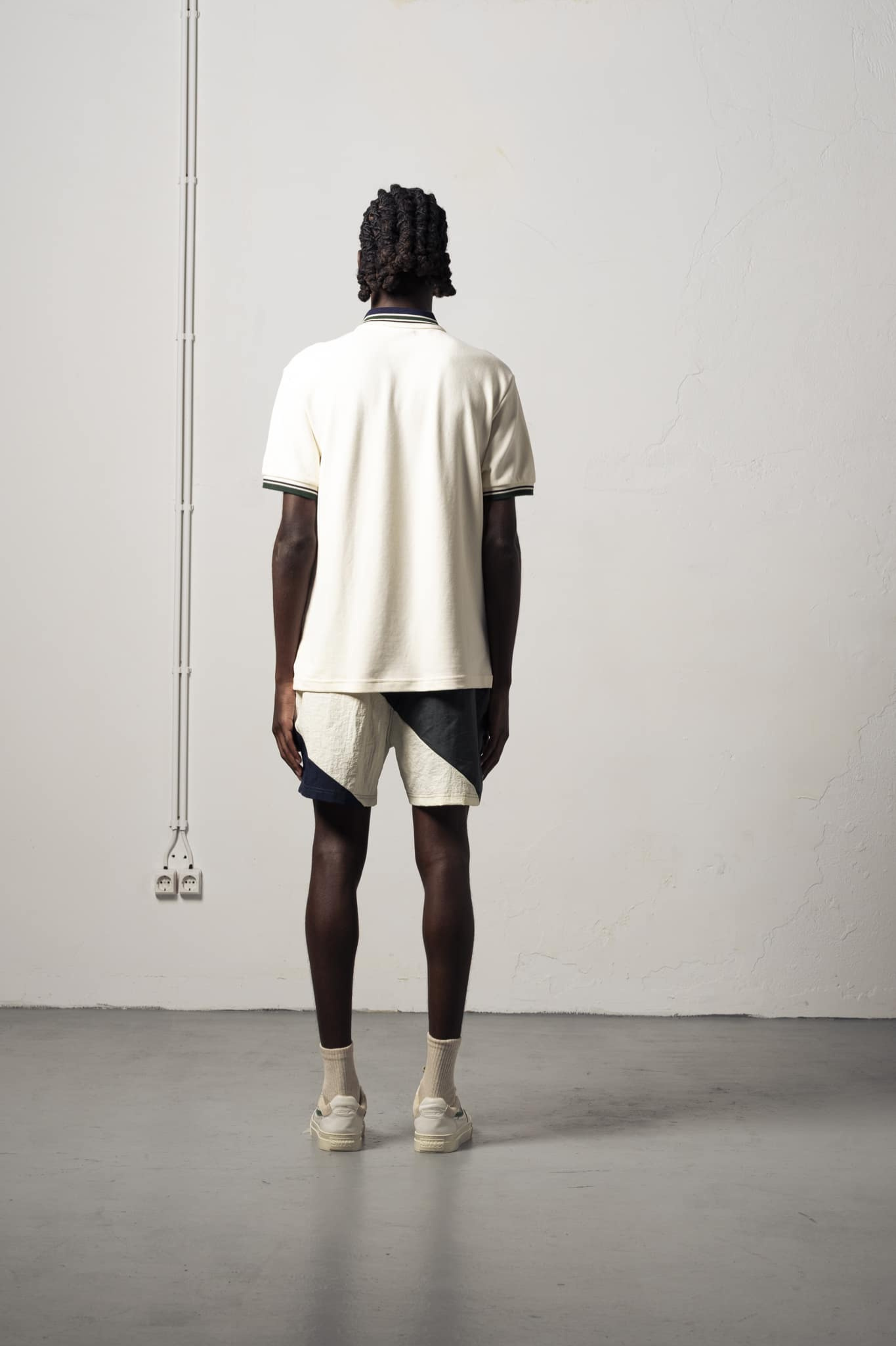 BOAT MASTER PREMIUM POLO SHIRT - ECRU/NAVY