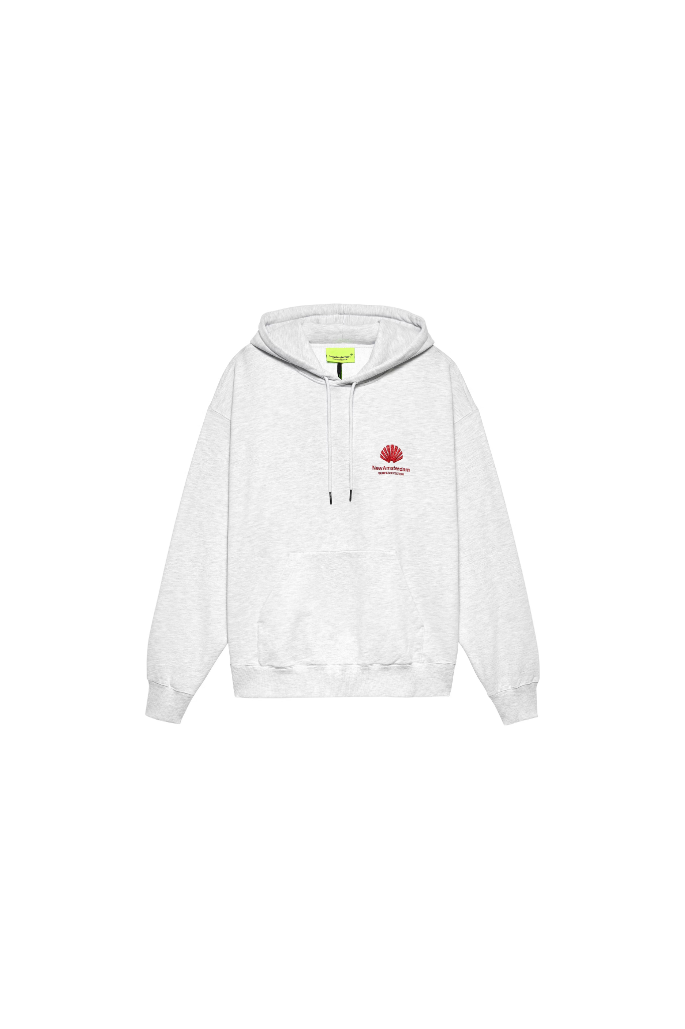 LOGO HOODIE - ASH/POPPY RED