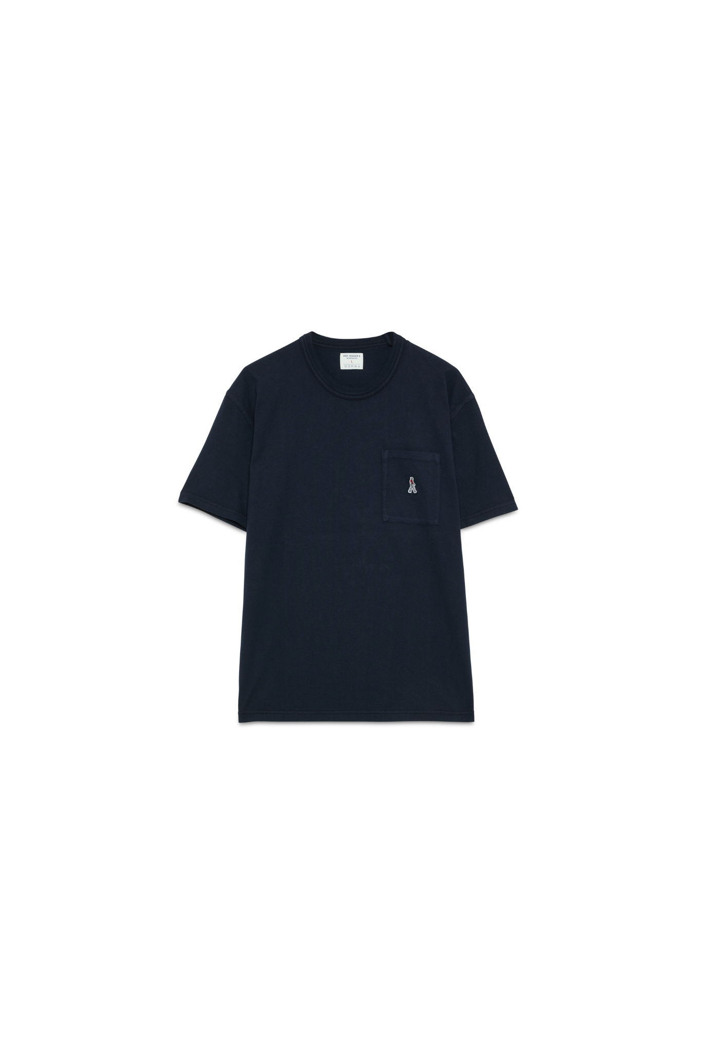 T-SHIRT POCKET HEAVY JERSEY DYED - BLUE NAVY