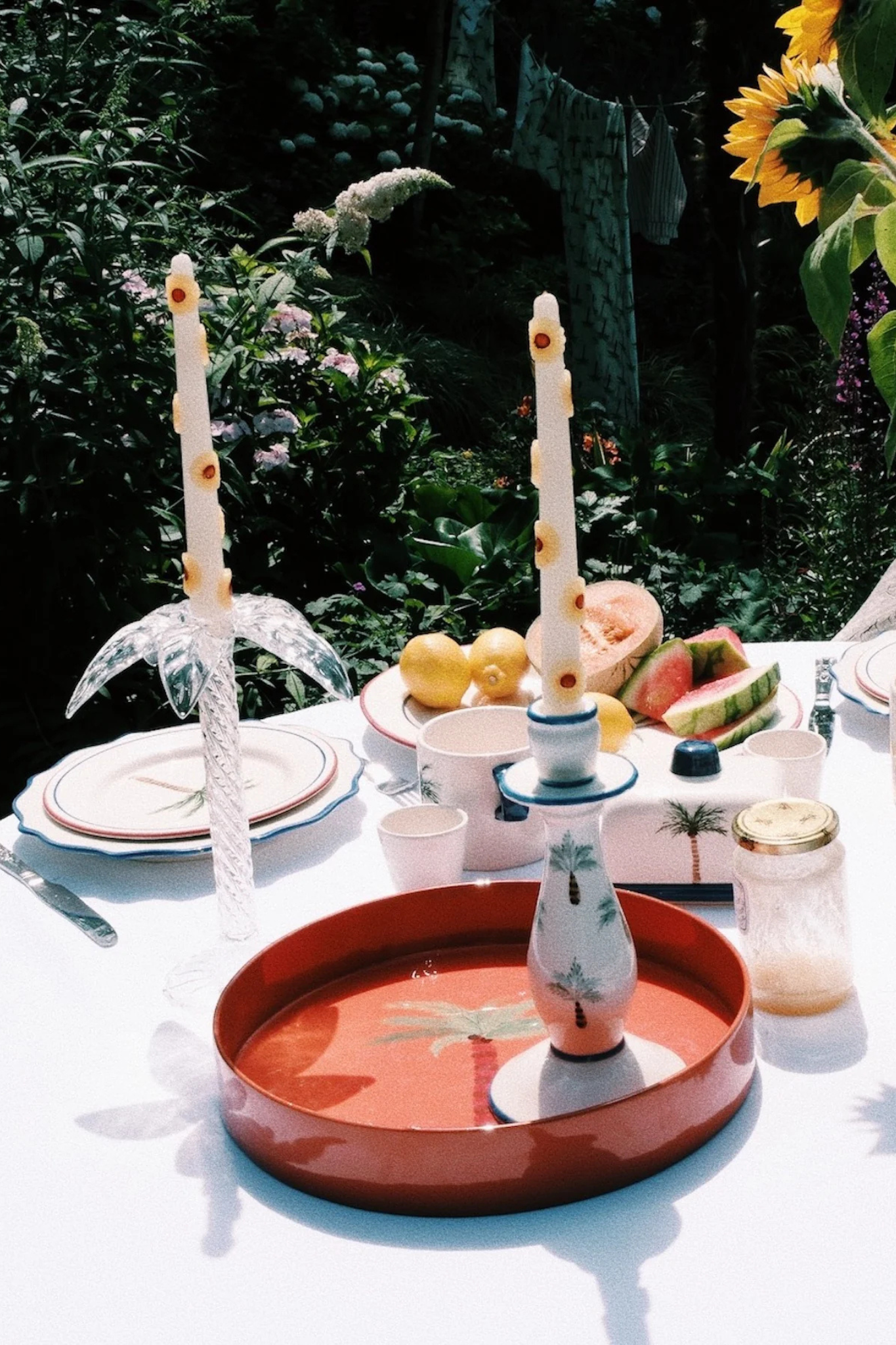 SUNFLOWER 3D CANDLE SET OF 2 - MULTICOLOR