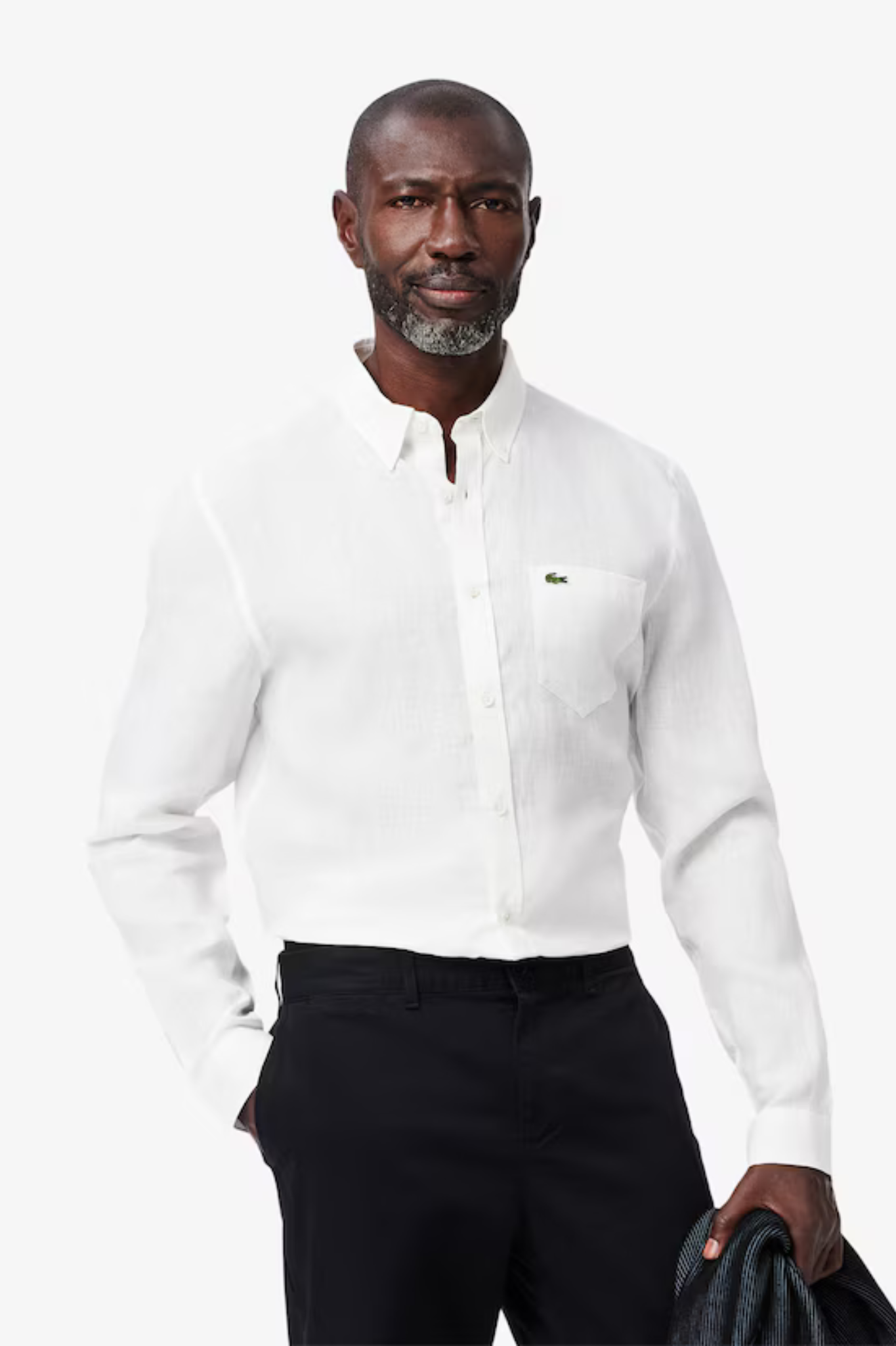 CH5692 L/S WOVEN SHIRT - WHITE