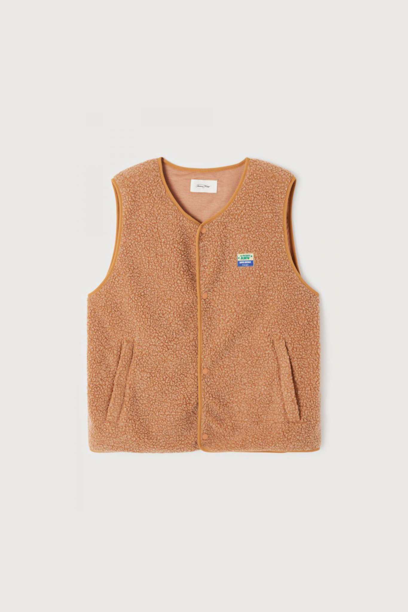 American Vintage hoktown jacket in hazel melange. Front flatlay view