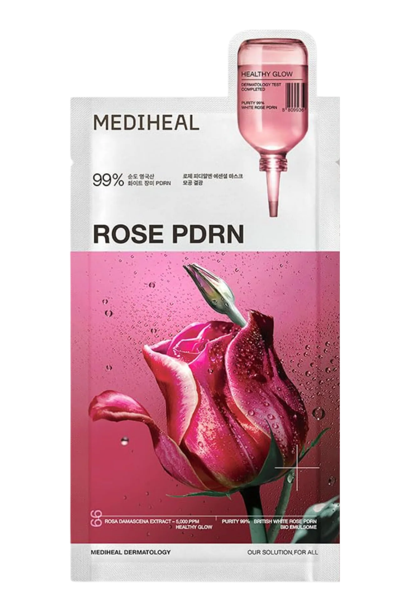 ROSE PDRN ESSENTIAL MASK HEALTY GLOW 24ML ( 1 PIECE )