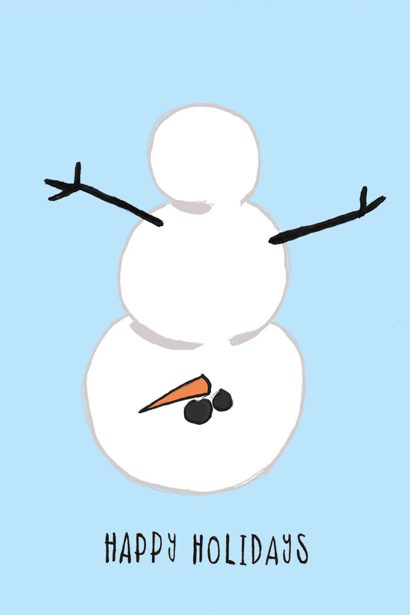 NAUGHTY SNOWMAN - POSTCARD