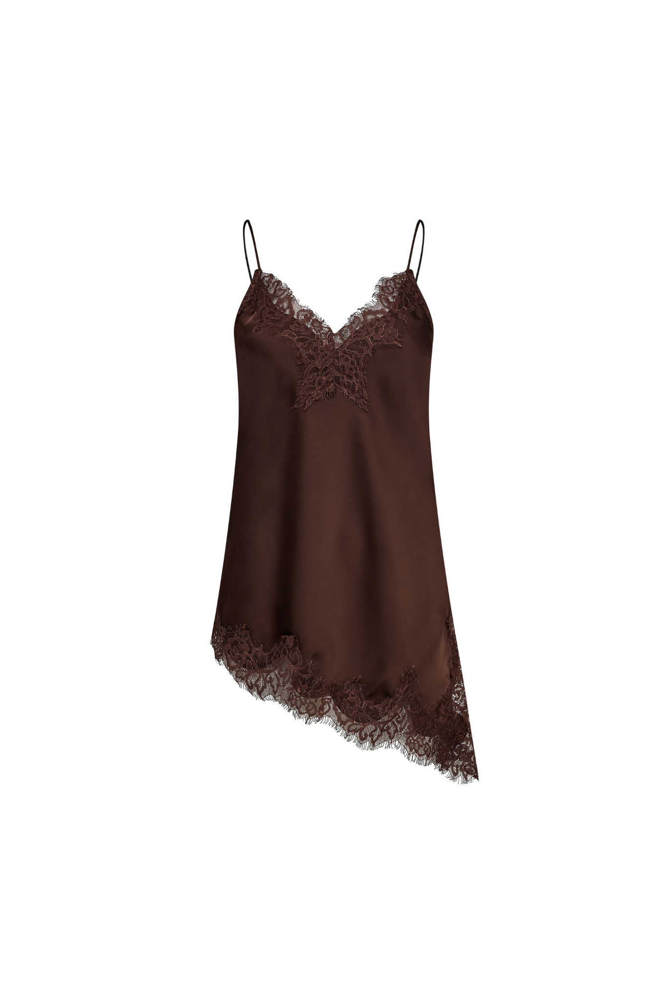 NAOMI ASYM LINGERIE TOP - MOCCA