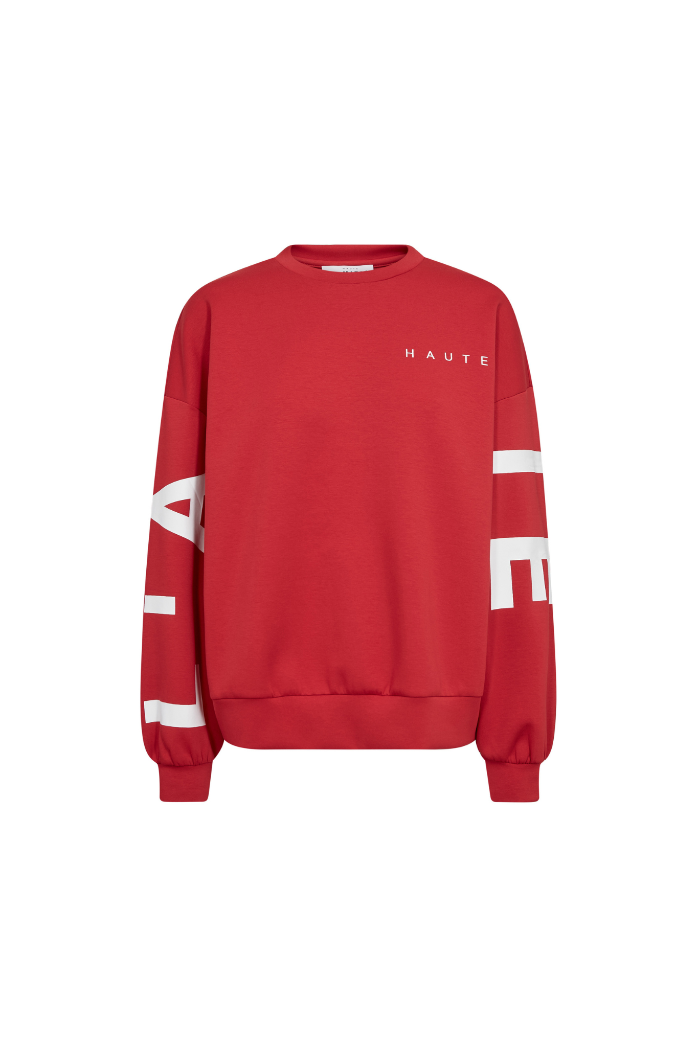 MAXI SPLIT LOGO SWEATER - RED