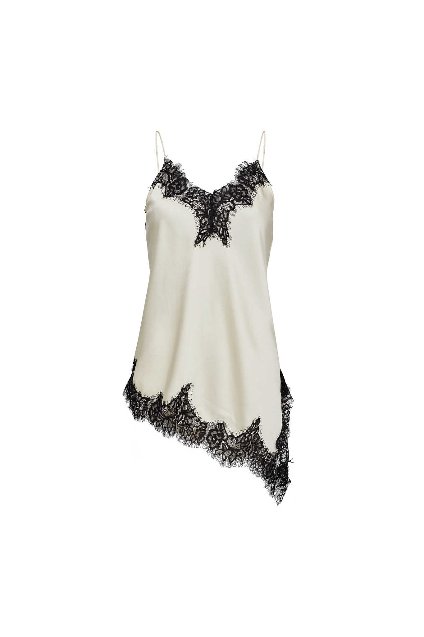NAOMI ASYM CONTRAST LINGERIE TOP - PEARL