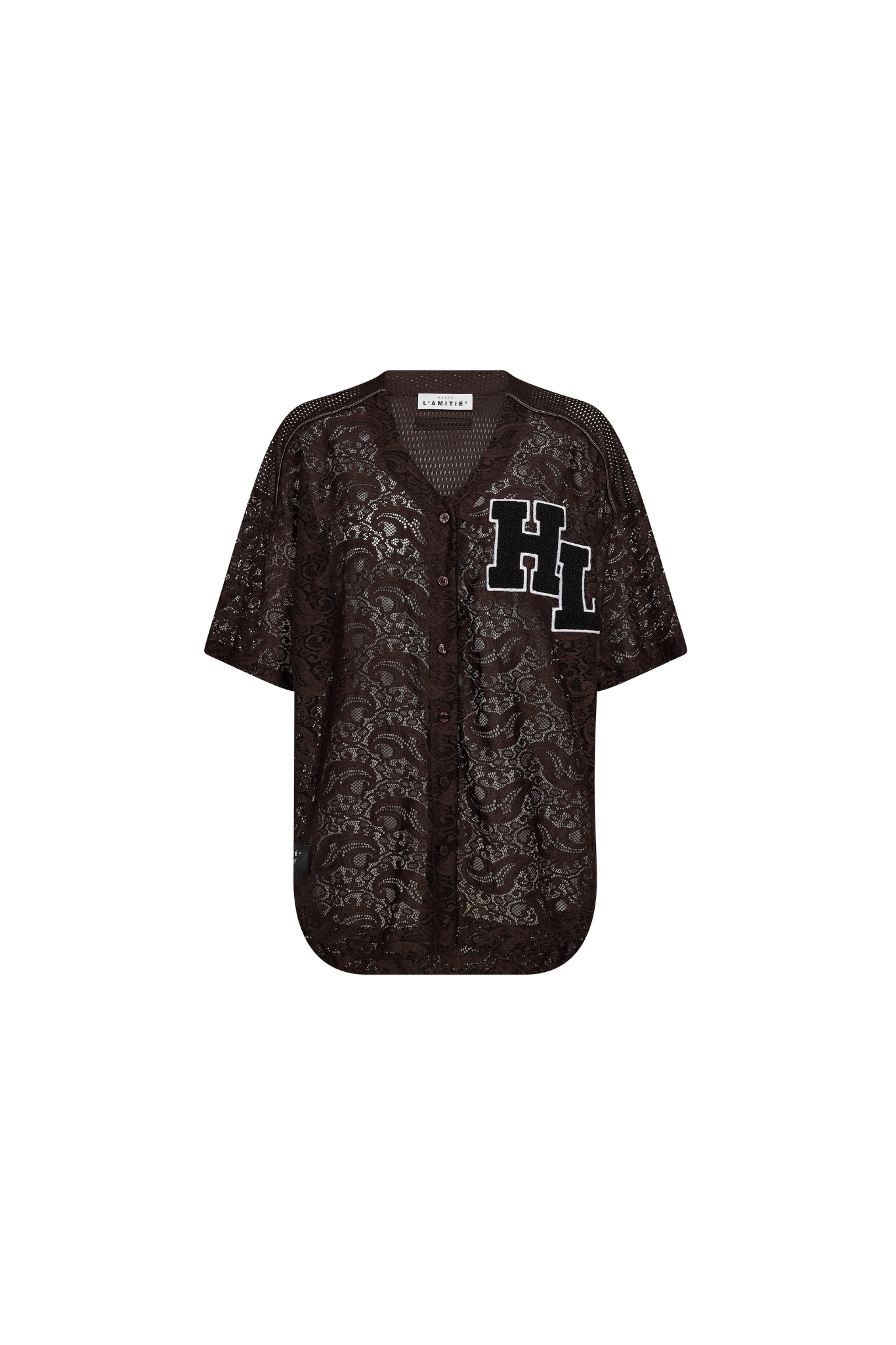 COURT LACE TEE - MOCCA
