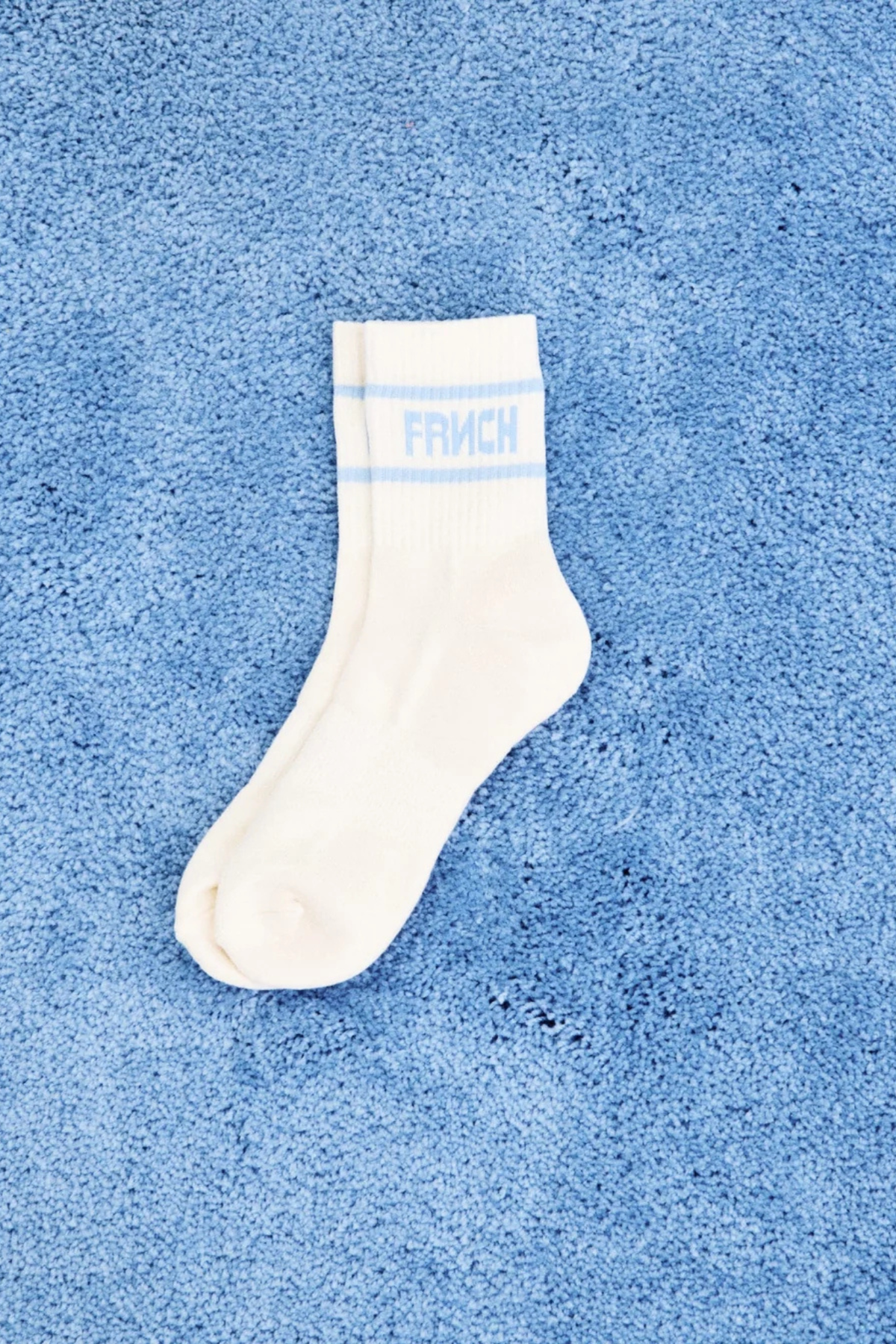 FRNCH LOGO SOCKS - CREME