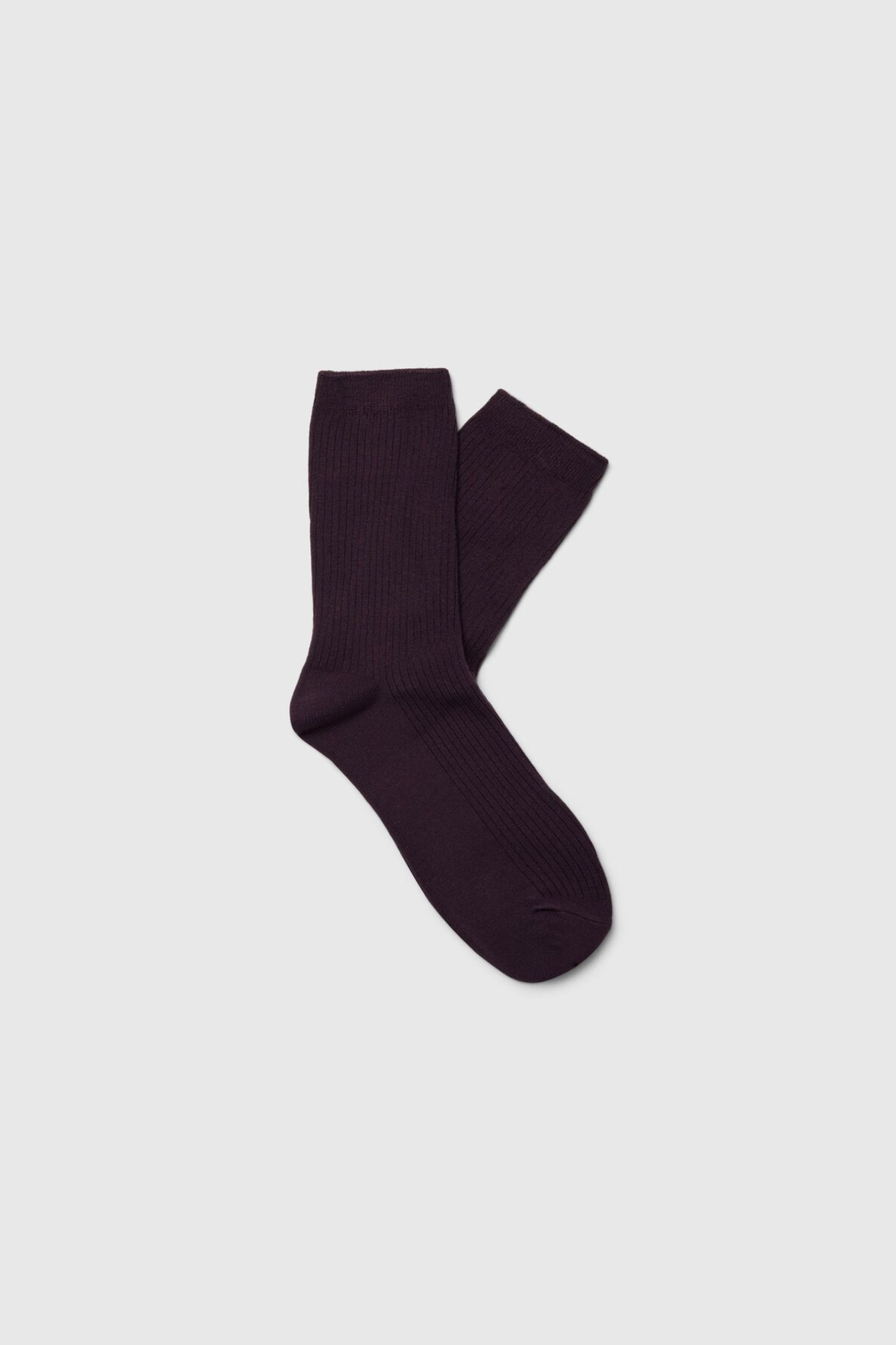 Selected Femme mel socks in plum perfect.