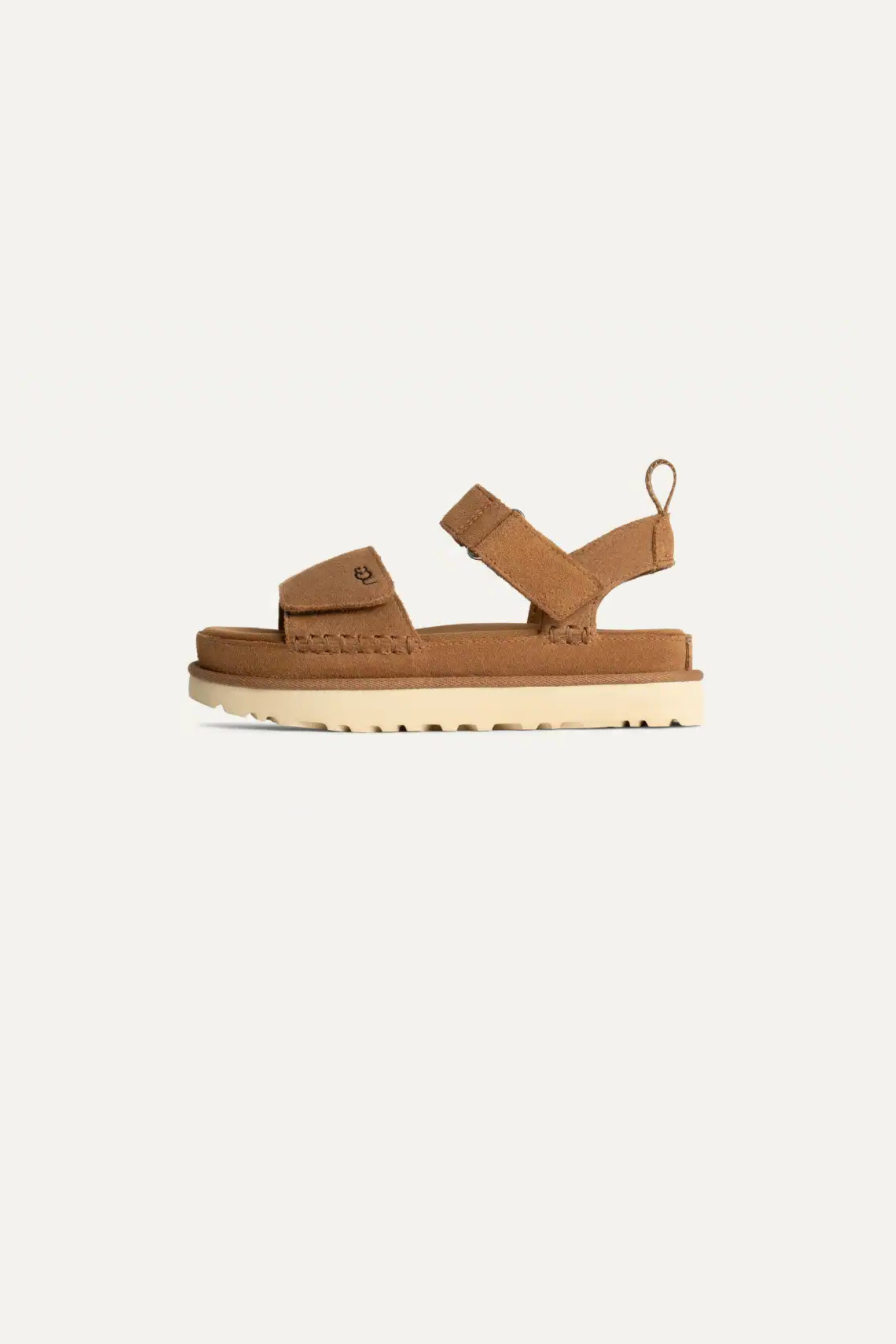 UGG women goldenstar in chestnut. Side view