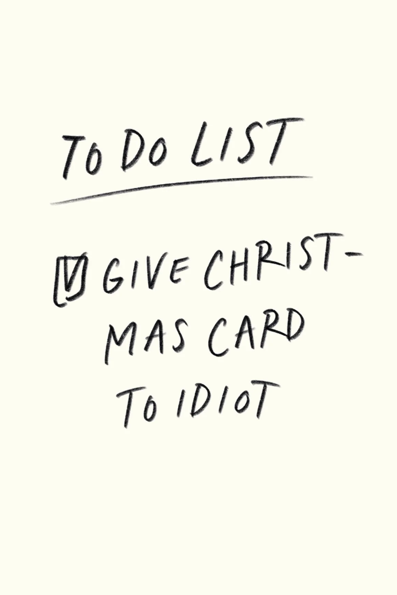 CHRISTMAS IDIOT - POSTCARD