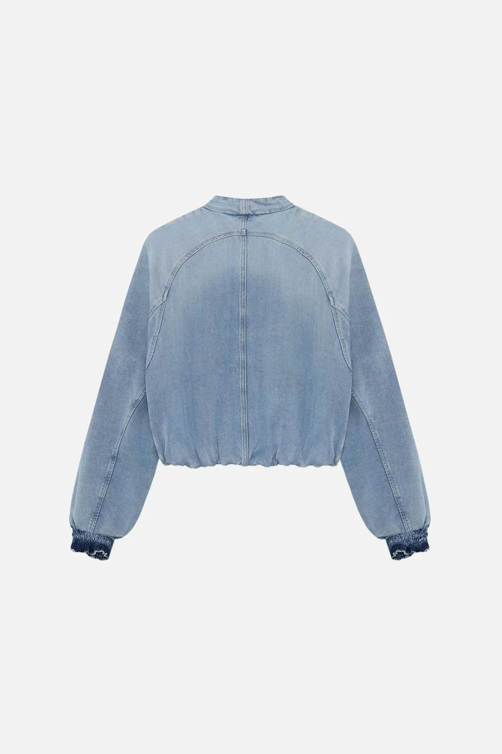 OLA DENIM BOMBER JACKET - ROYAL BLUE