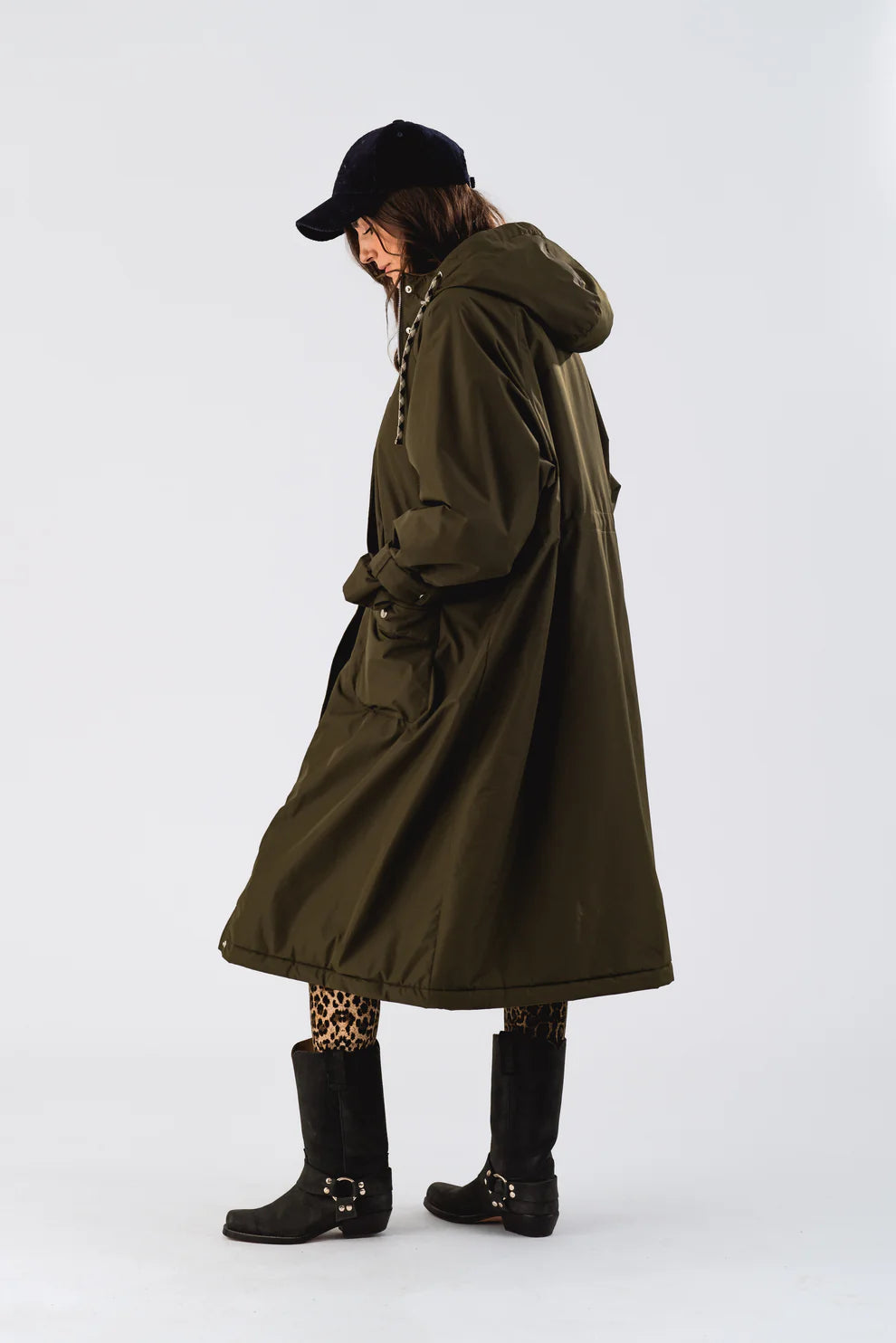 SHEALL COAT LONG - DARK GREEN