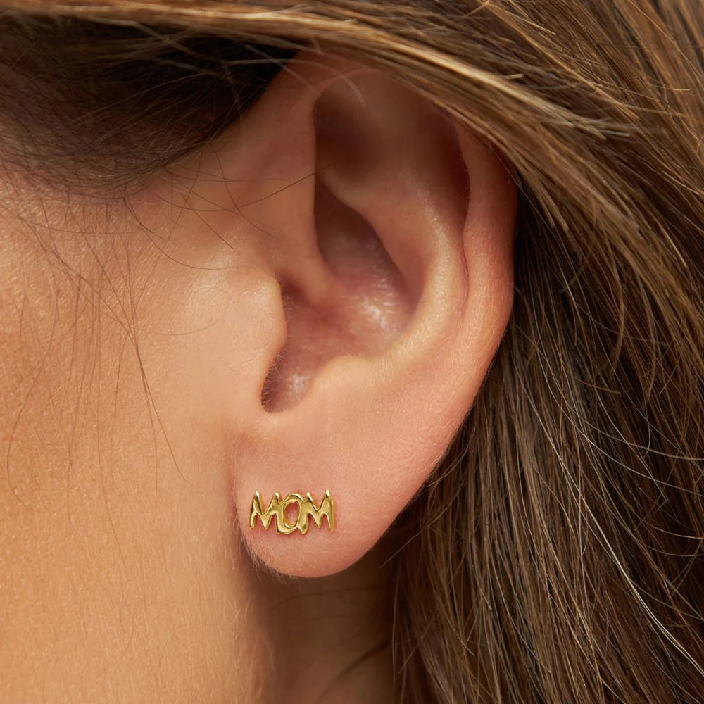 Gold earrings for mom sale