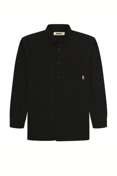 WB YUZO STRUCK SHIRT - BLACK