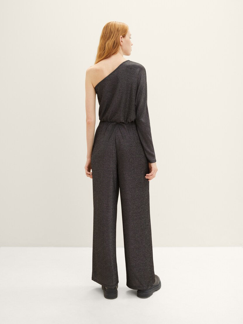 LUREX ONE SHOULDER JUMPSUIT