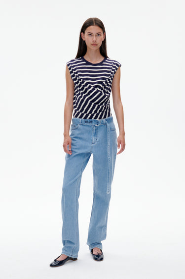 JALIYAH T-SHIRT - BLUE SAILOR STRIPE