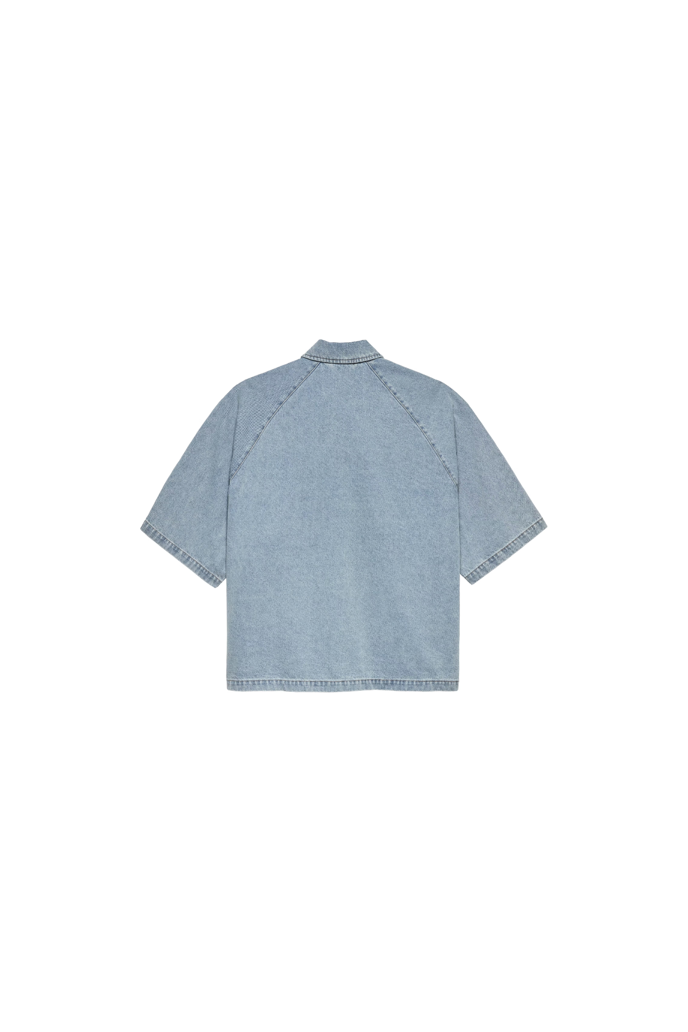 LYOCELL SHORT SLEEVES SHIRT - LIGHT BLUE