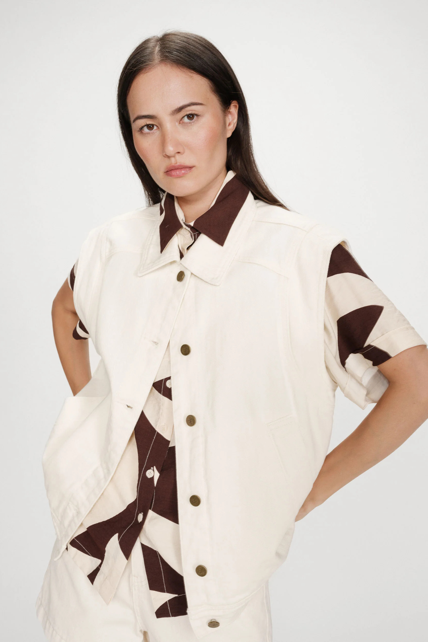 VEIL SHIRT - CHOCOLAT