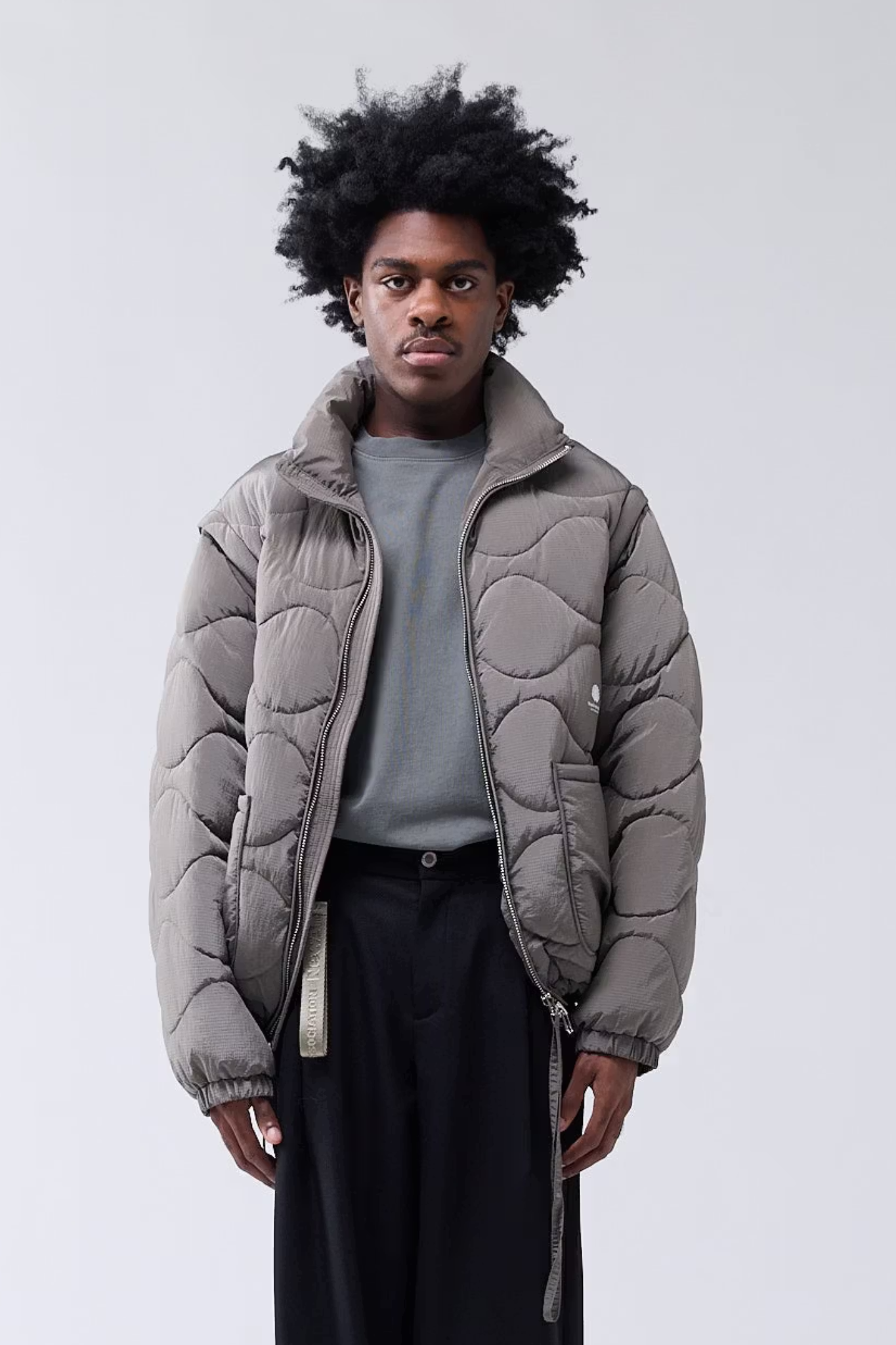 DETACHABLE JACKET - DARK TAUPE