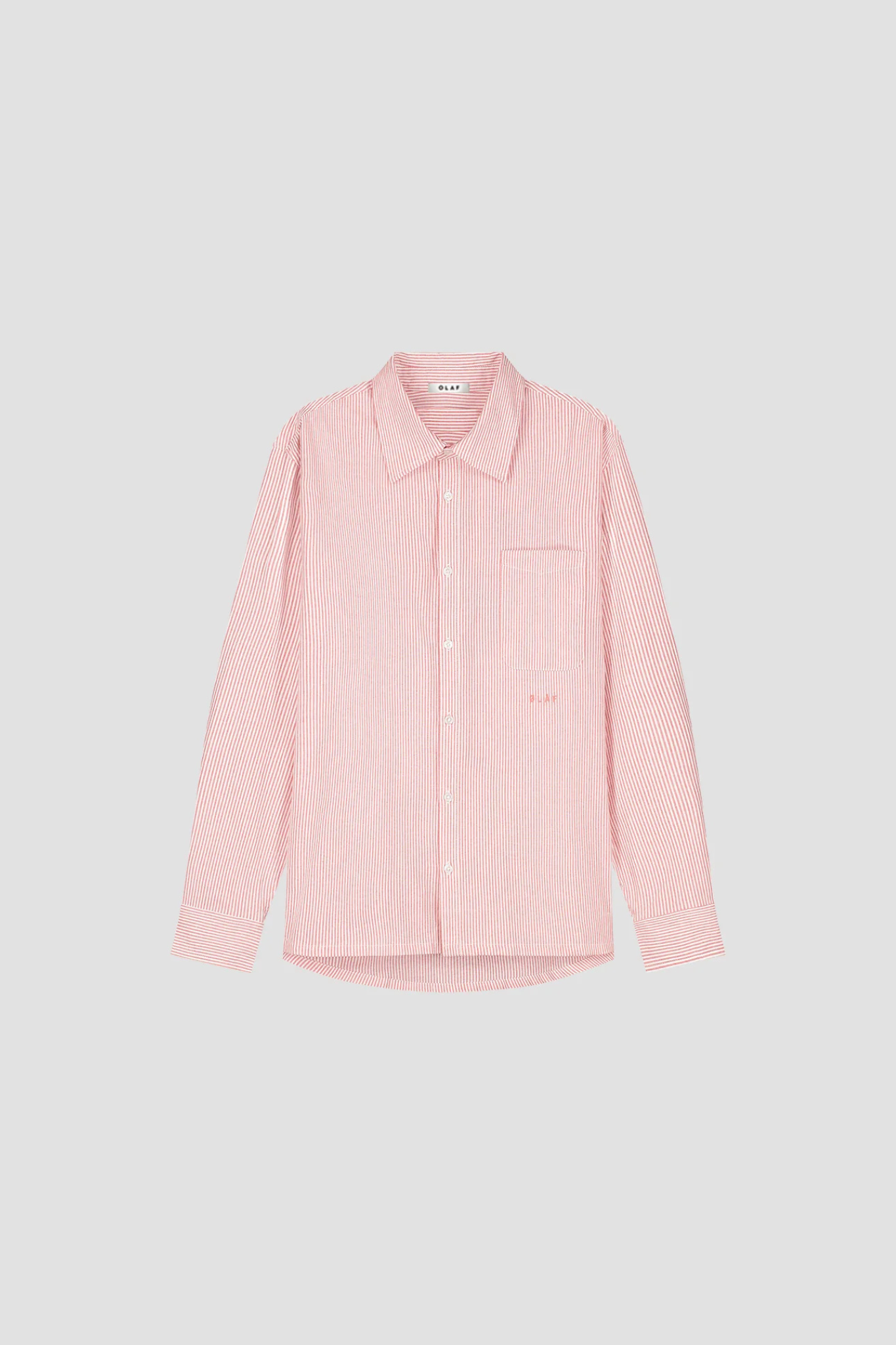 OVERSIZED STRIPE OXFORD SHIRT - BURNT CORAL