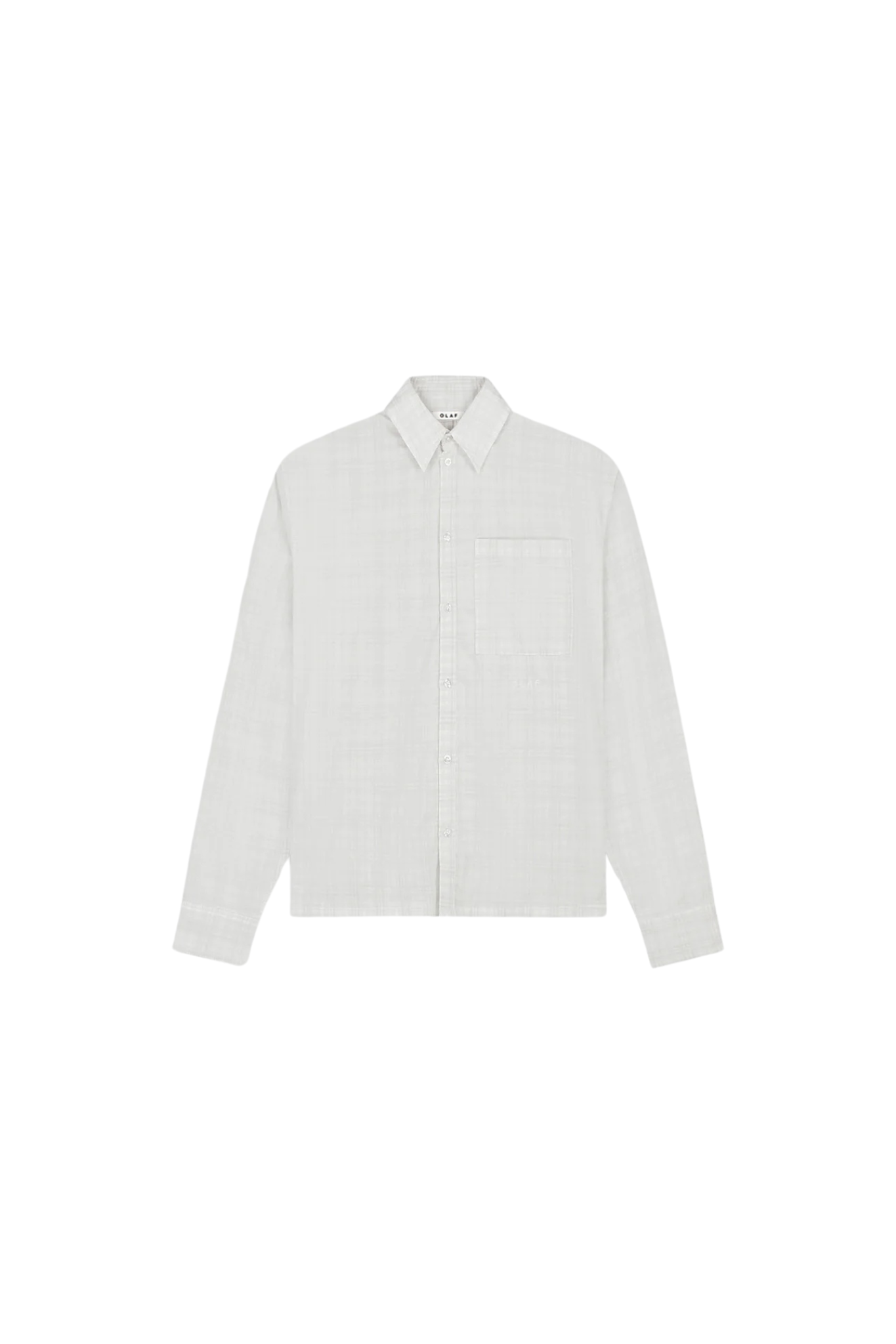 DOUBLE FACED CHECKED BOXY SHIRT - OFF WHITE