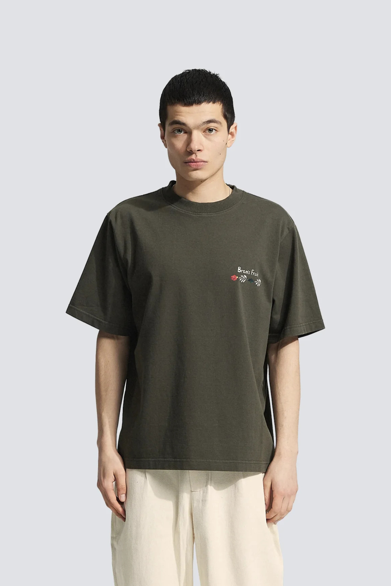 FLORA T-SHIRT - SOLID CHARCOAL BLACK