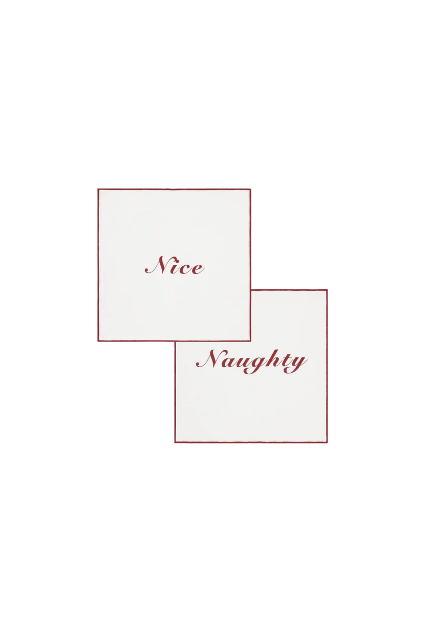 NAUGHTY&NICE NAPKIN SET OF 2.