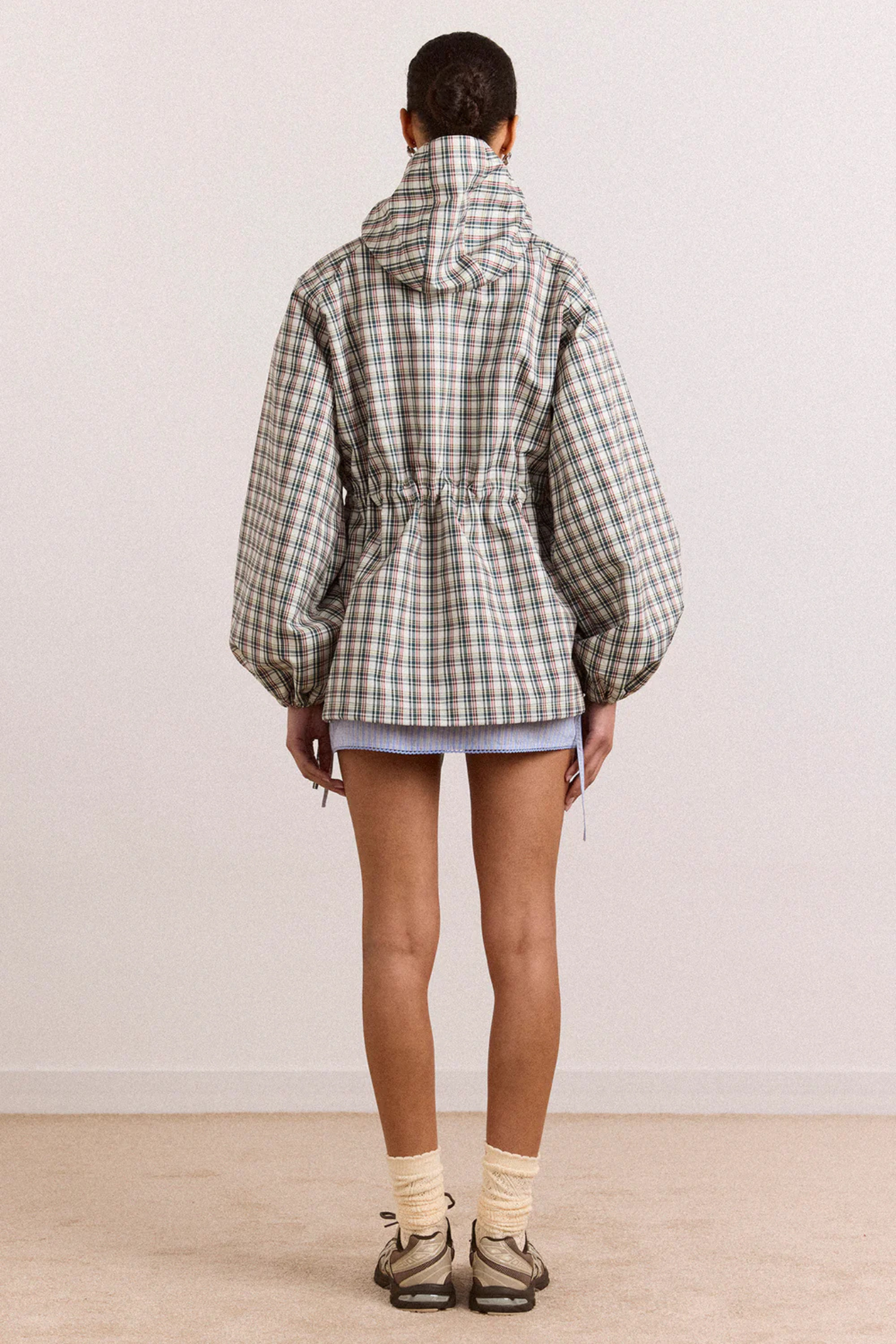 LIU RAINCOAT - ELDERBERRY CHECK