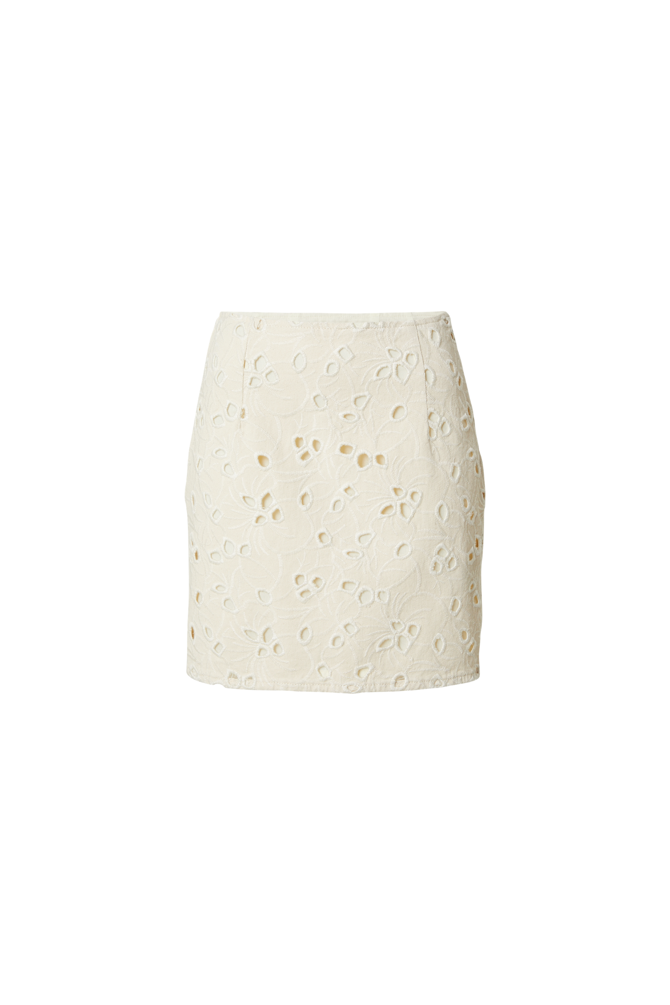 JOSIE DENIM SKIRT - NATURAL BEIGE