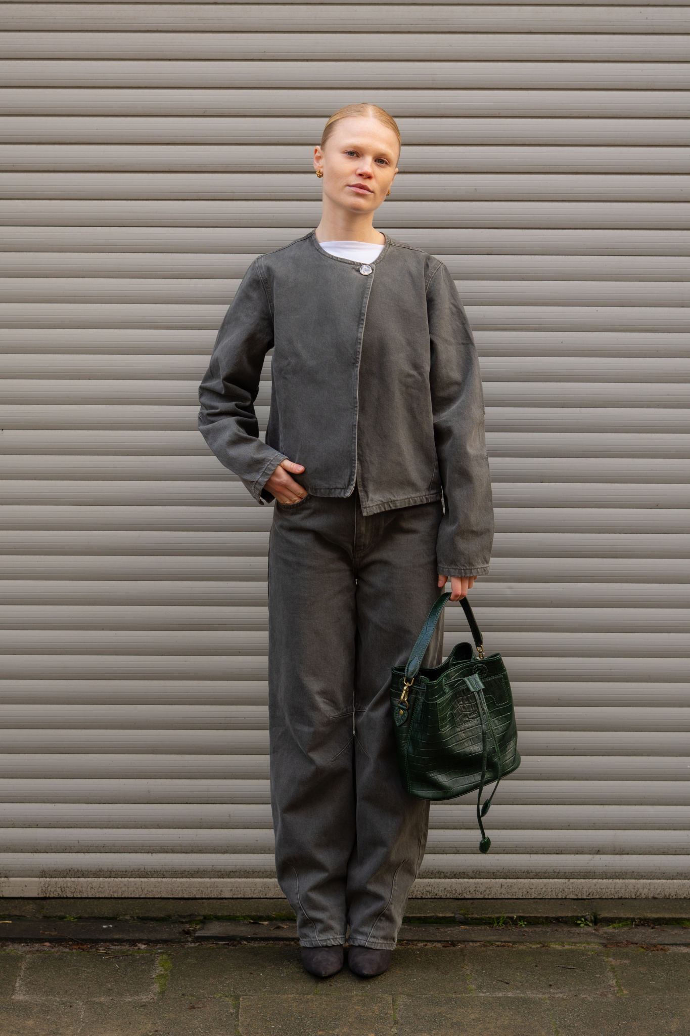 BARINA JEANS - KHAKI GREEN WASH