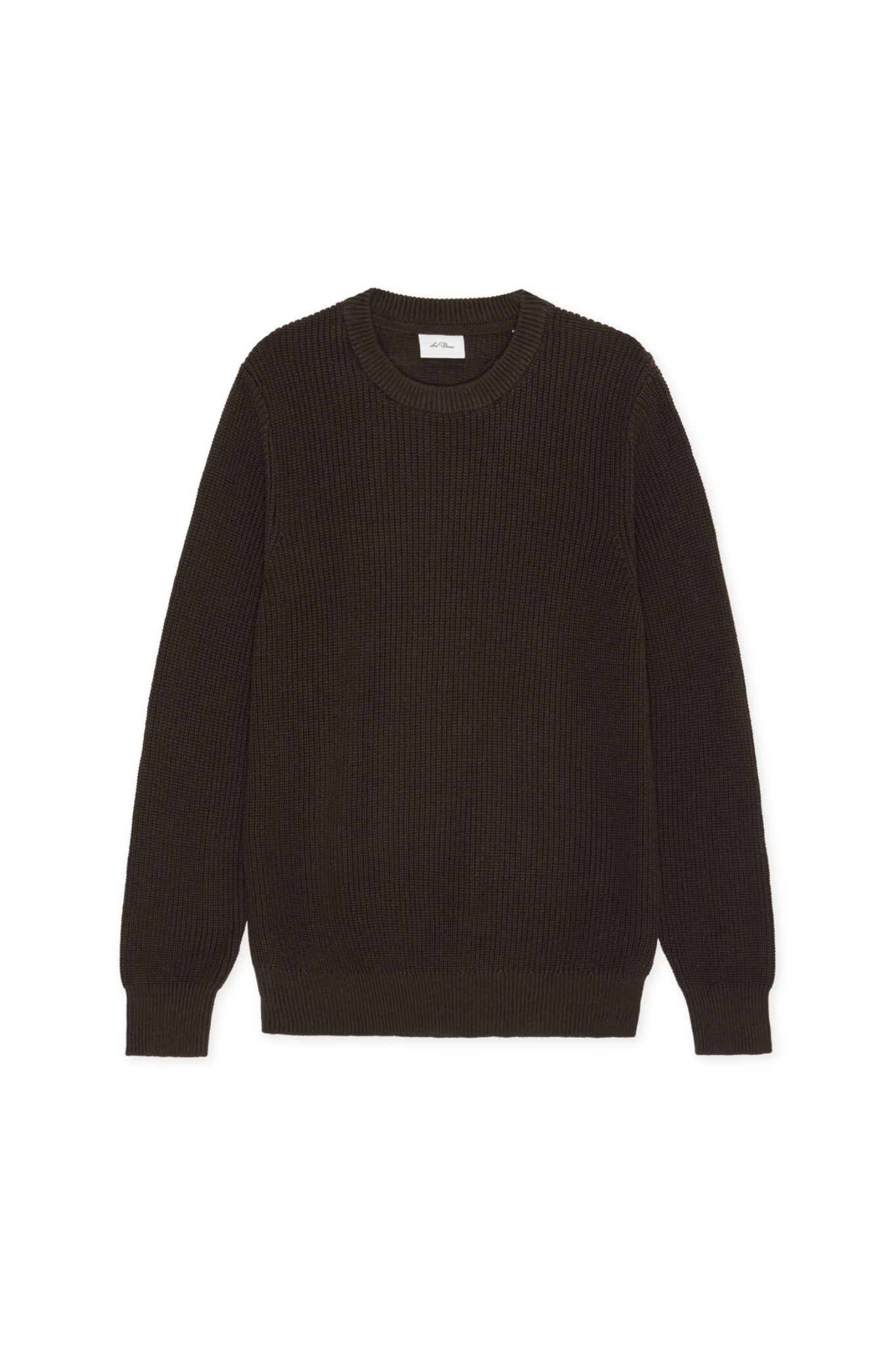 RIB CREWNECK KNIT - MOLE BROWN