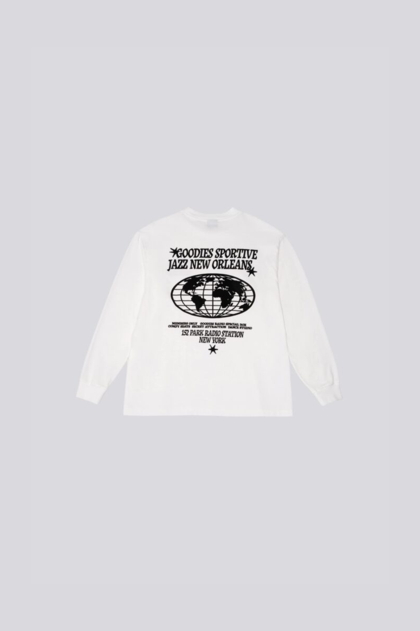 RADIO STATION LONG SLEEVE T-SHIRT - WHITE
