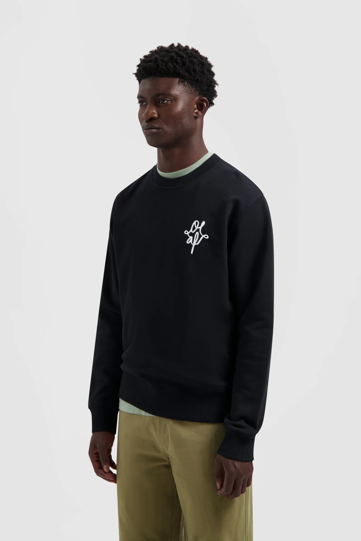 MONOGRAM GRAPHIC CREWNECK - BLACK