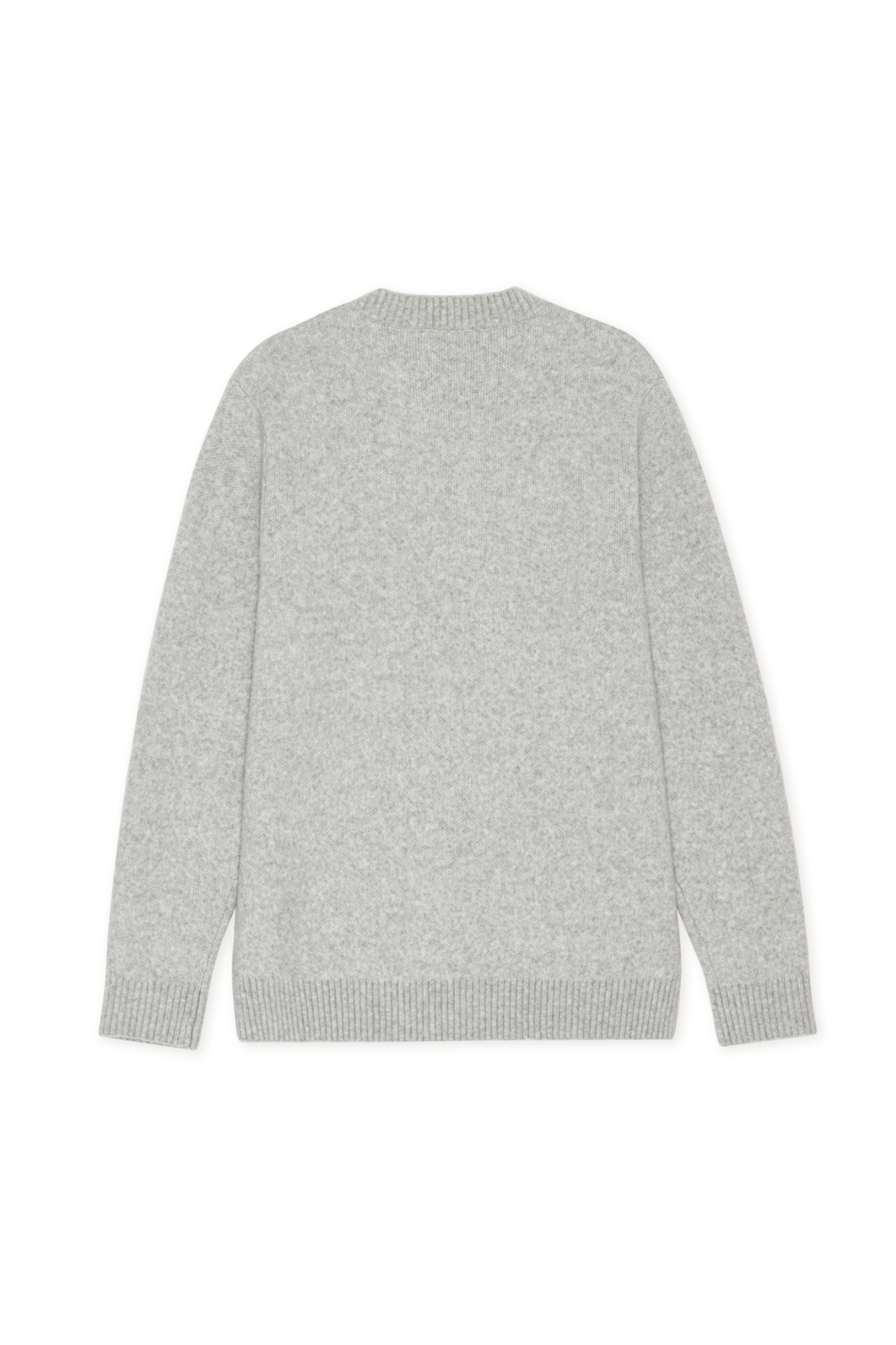 MELANGE V-NECK KNIT - GREY MELANGE