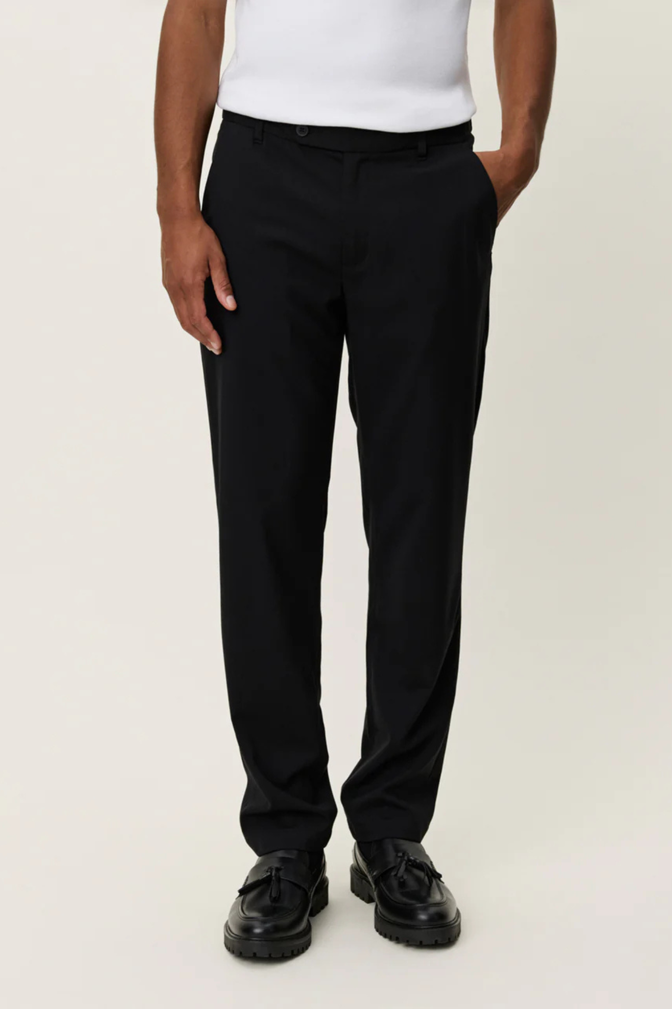 COMO LIGHT TWILL PANTS - BLACK
