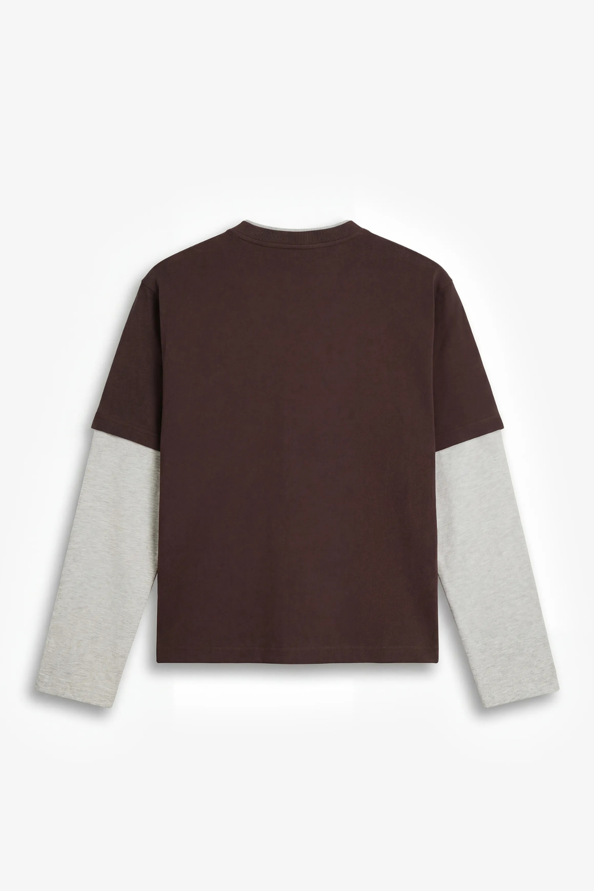 DOUBLE LAYER T-SHIRT - BROWN