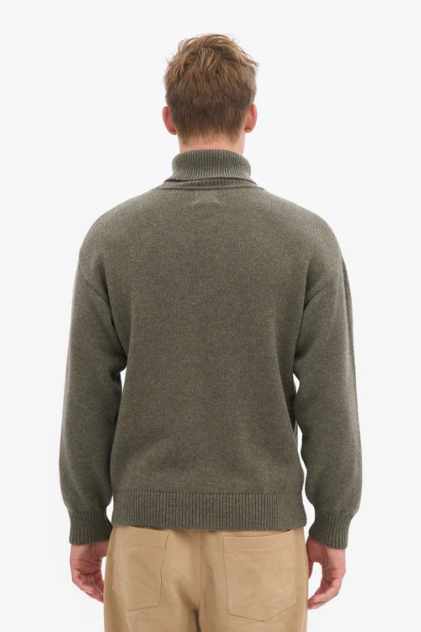 MERINO WOOL TURTLENECK - DUSTY OLIVE
