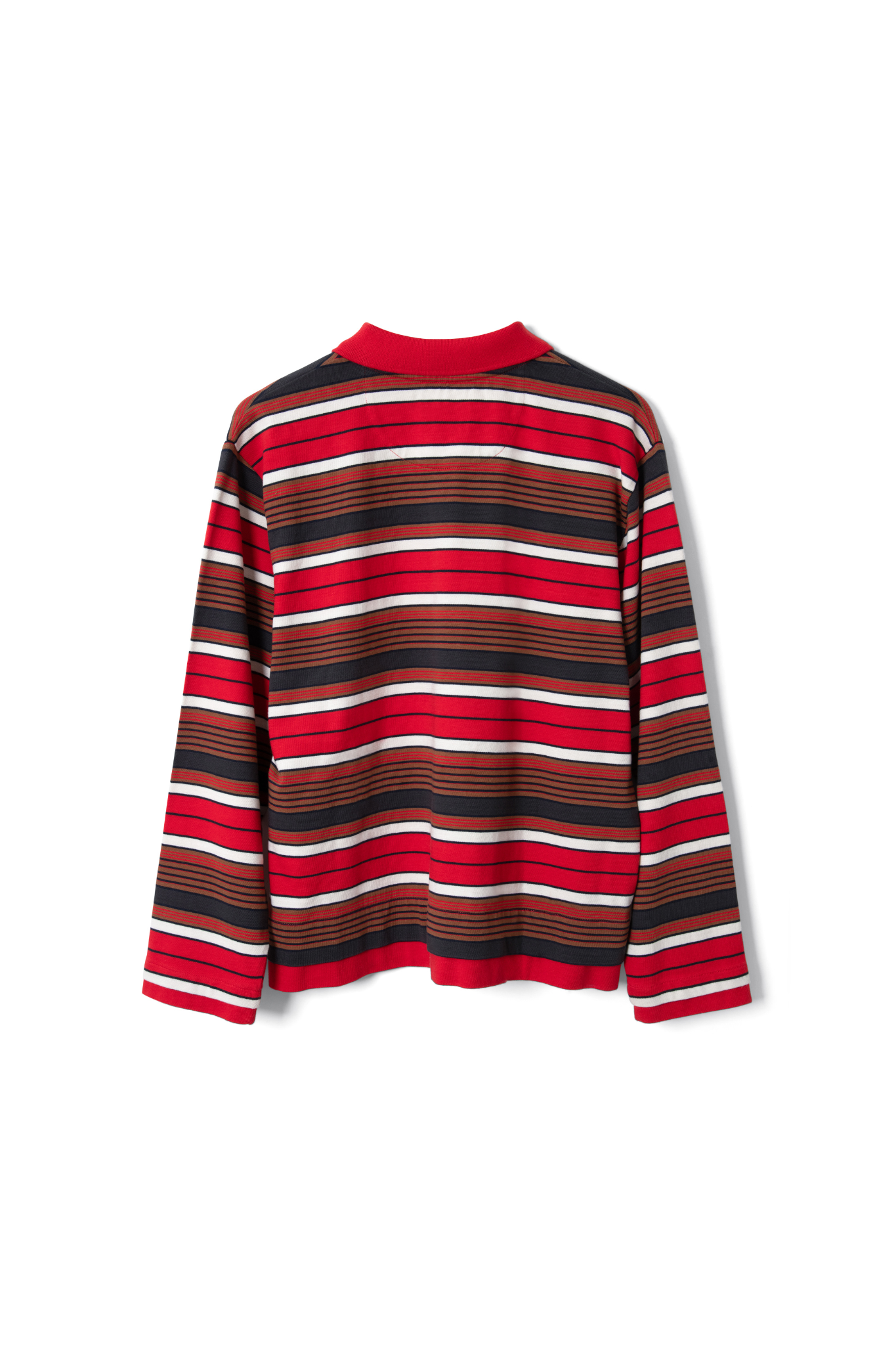 NOAH CINCH RUGBY SHIRT - RED STRIPE