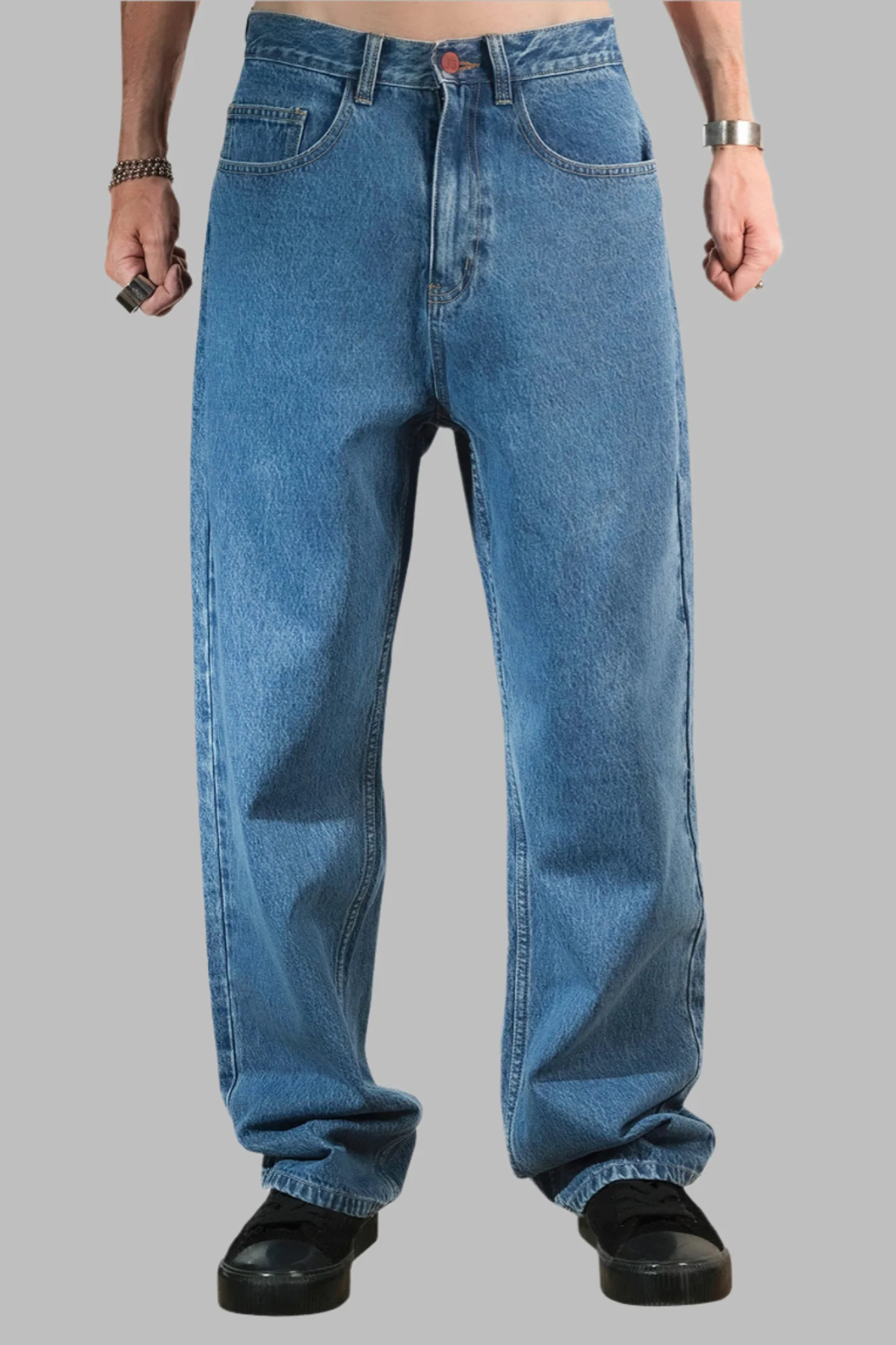SUPER LOOSE JEANS - MEDIUM BLUE DENIM