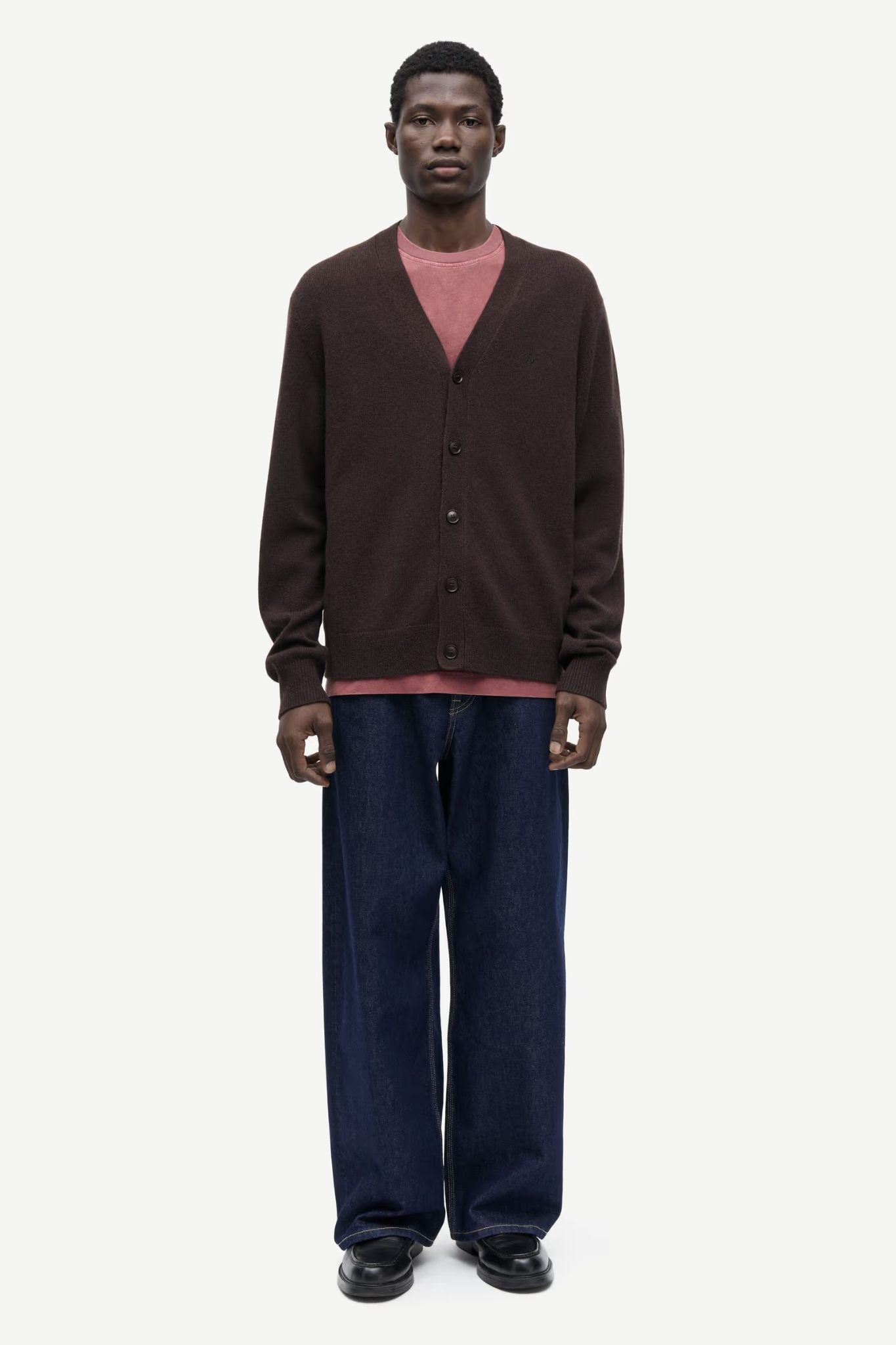 PATRIK CARDIGAN 132 - BLACK COFFEE